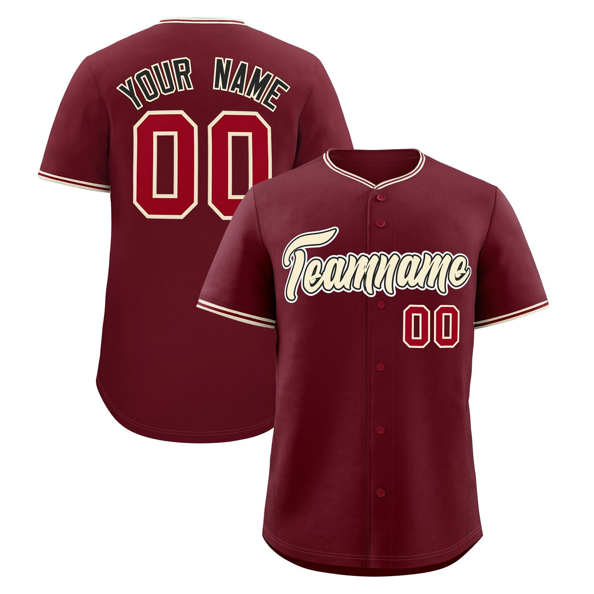 Custom Maroon Crimson Cream Classic Style Stitched Sports Uniform For Men Women Youth Personalized Lightweight Baseball Jersey| KXKSHOP