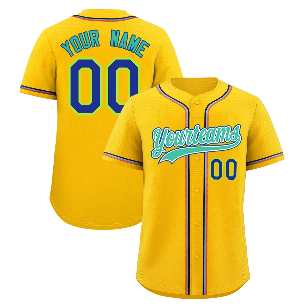 Custom Yellow Classic Style Stitched Sports Uniform Personalized For Teams Quick Dry Baseball Jersey| KXKSHOP