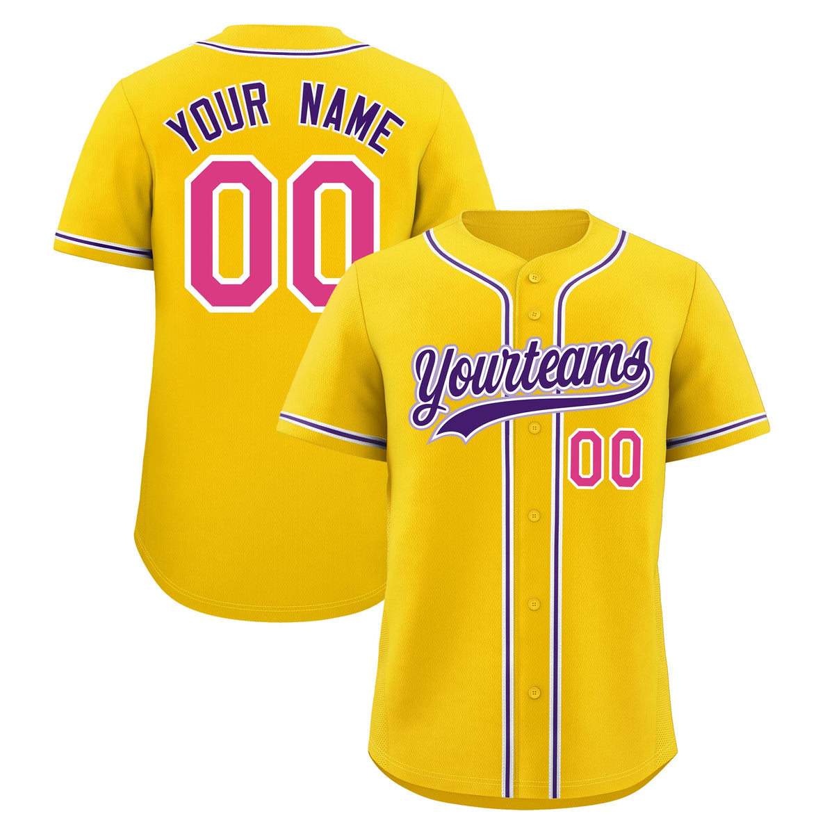 Custom Gold Classic Style Stitched Sports Uniform Personalized For Teams Lightweight Baseball Jersey| KXKSHOP
