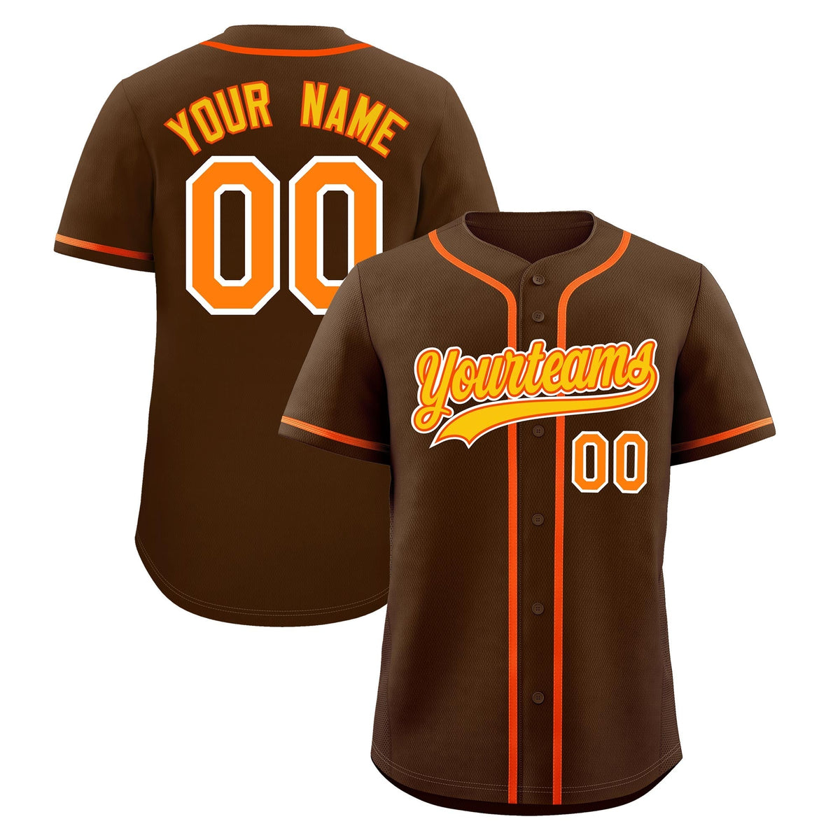 Custom Brown Classic Style Stitched Sports Uniform Personalized For Teams Lightweight Baseball Jersey| KXKSHOP