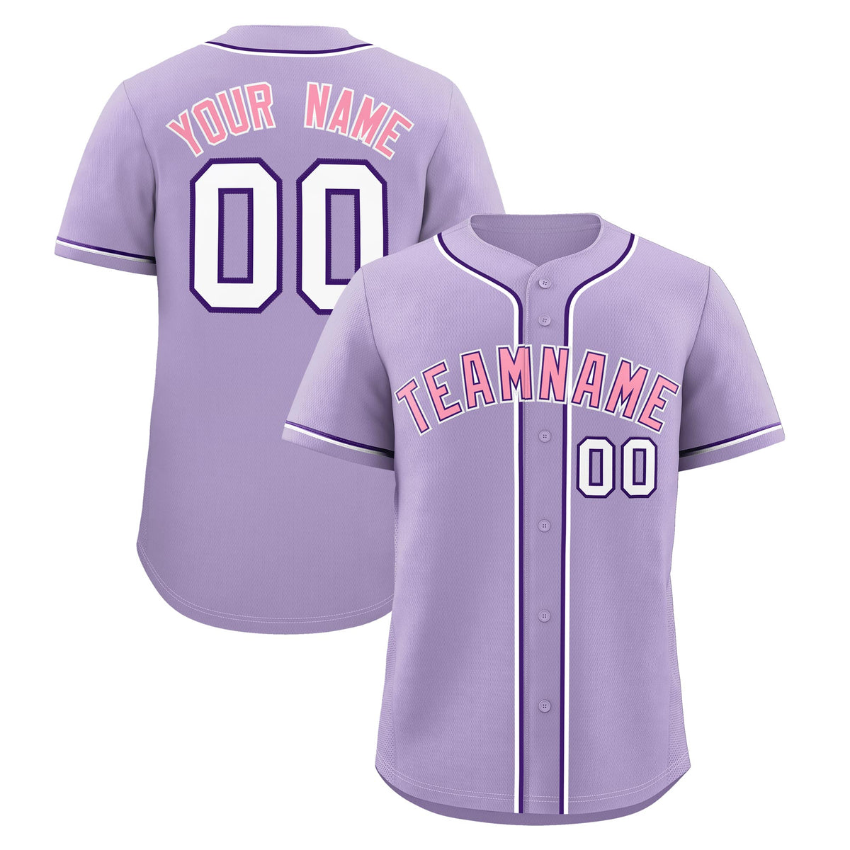 Custom Light Purple Classic Style Stitched Sports Uniform Personalized For Teams Lightweight Baseball Jersey| KXKSHOP