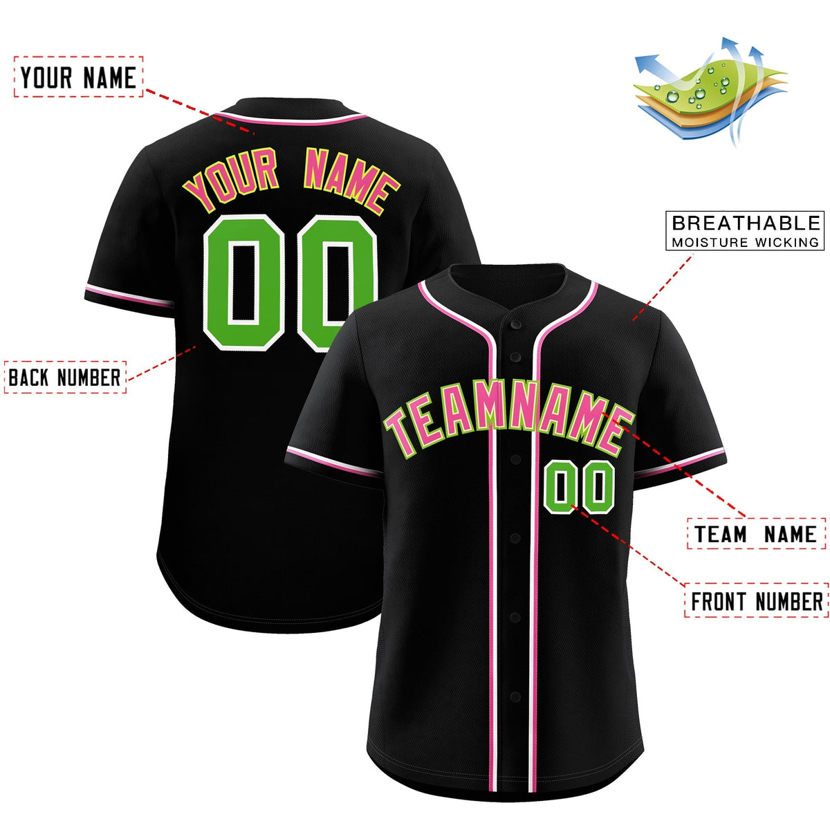 Custom Black Classic Style Stitched Sports Uniform Personalized For Teams Lightweight Baseball Jersey| KXKSHOP