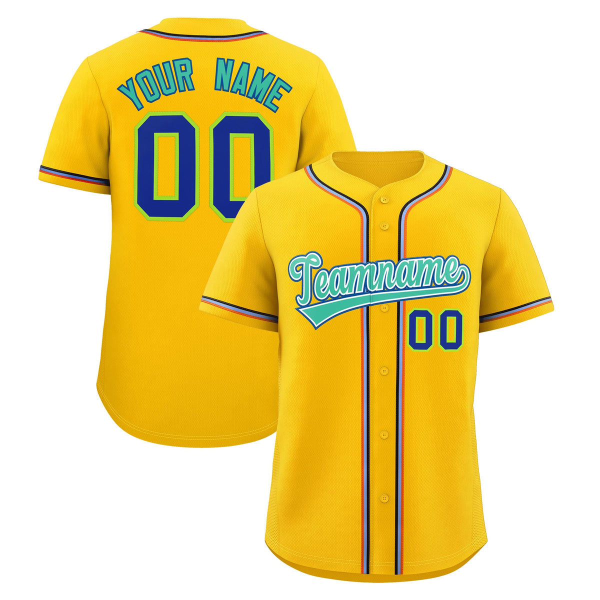 Custom Yellow Classic Style Stitched Sports Uniform Personalized For Teams Quick Dry Baseball Jersey| KXKSHOP