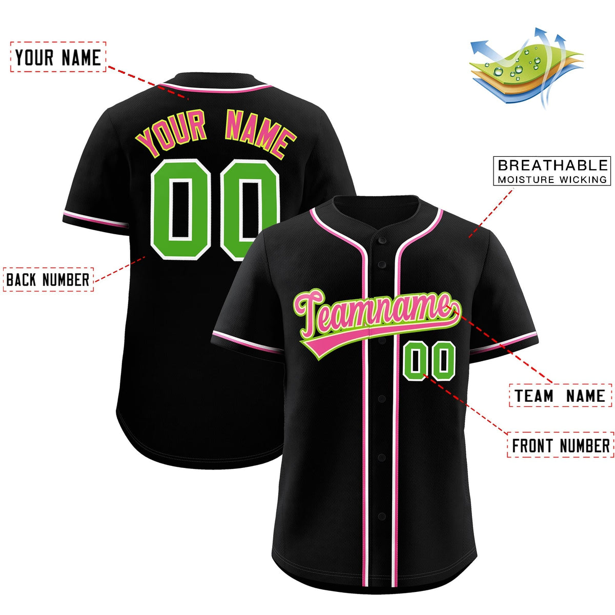 Custom Black Classic Style Stitched Sports Uniform Personalized For Teams Lightweight Baseball Jersey| KXKSHOP