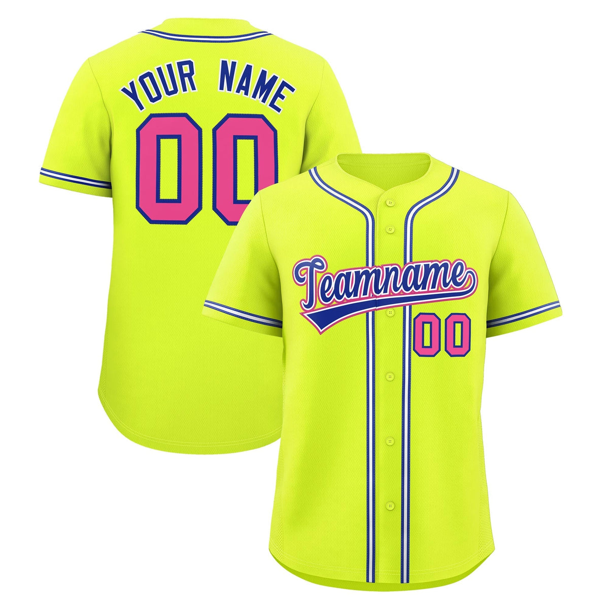 Custom Fluorescent Green Classic Style Stitched Sports Uniform Personalized For Teams Quick Dry Baseball Jersey| KXKSHOP