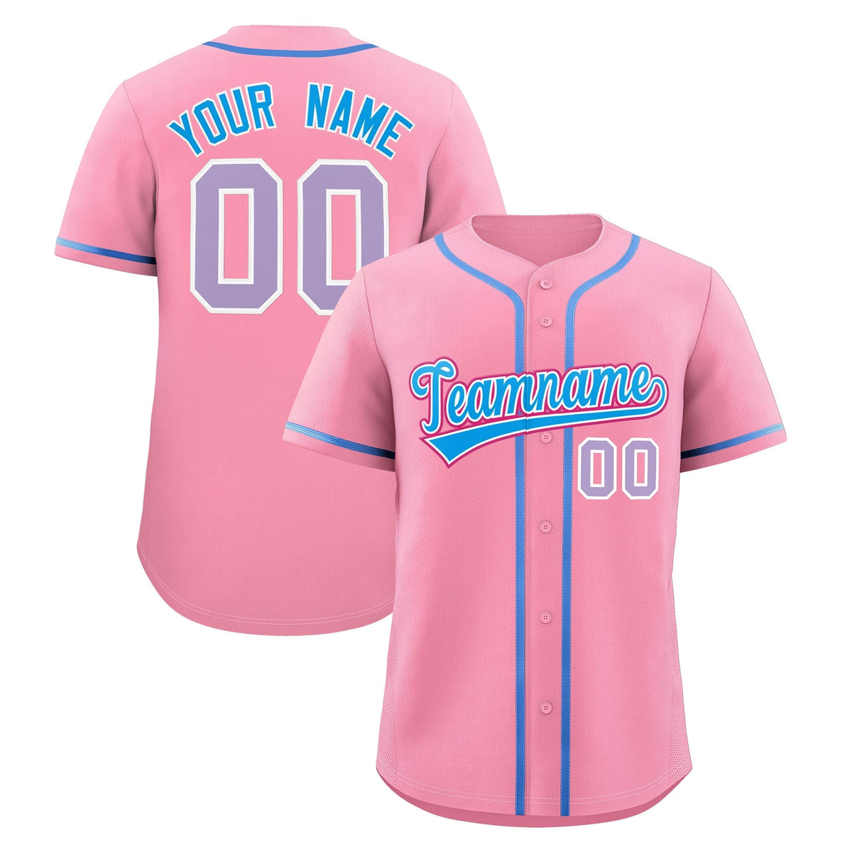 Custom Light Pink Classic Style Stitched Sports Uniform Personalized For Teams Quick Dry Baseball Jersey| KXKSHOP
