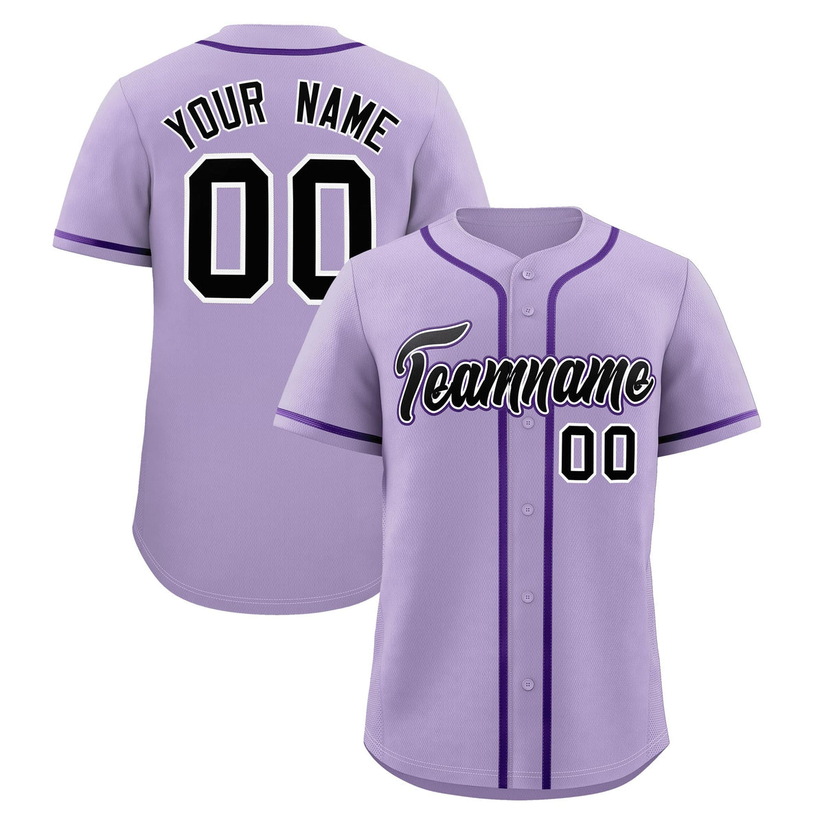 Custom Light Purple Classic Style Stitched Sports Uniform Personalized For Teams Quick Dry Baseball Jersey| KXKSHOP