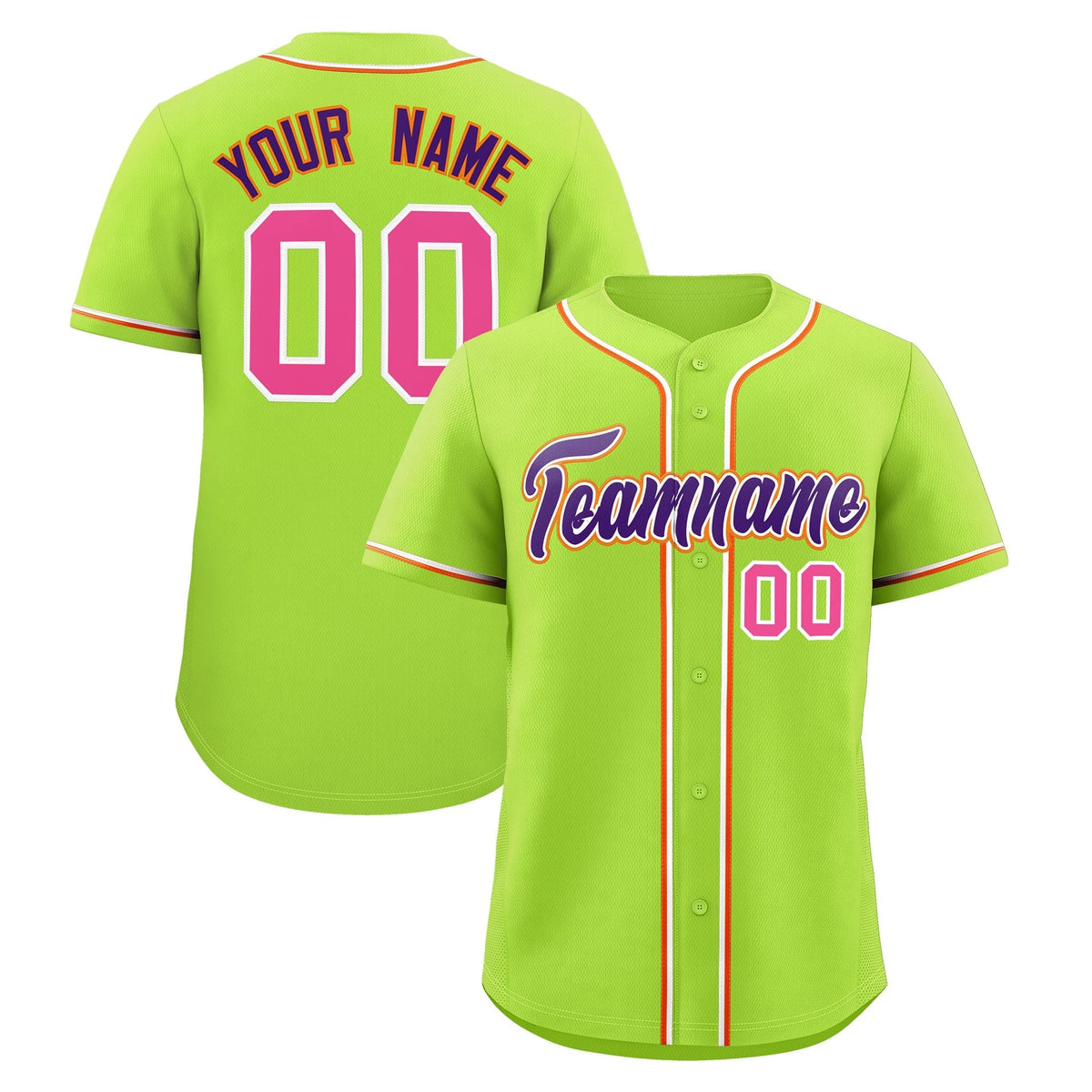 Custom Neon Green Classic Style Stitched Sports Uniform Personalized For Teams Lightweight Baseball Jersey| KXKSHOP