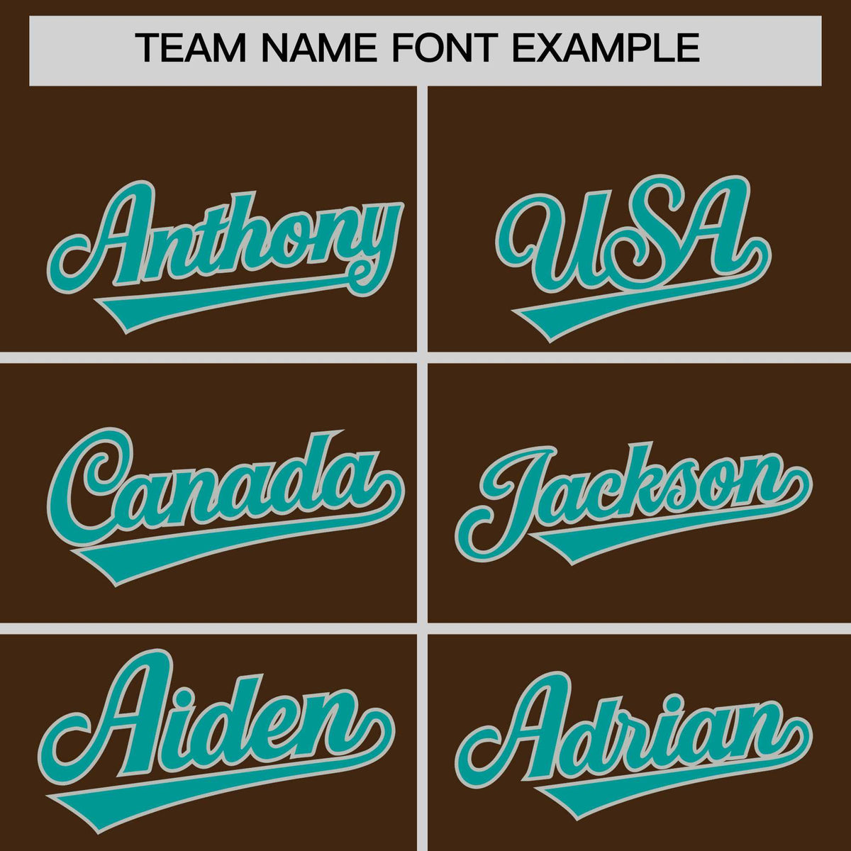 Custom Brown Teal Baroque Style Personalized Baseball Jersey| KXKSHOP