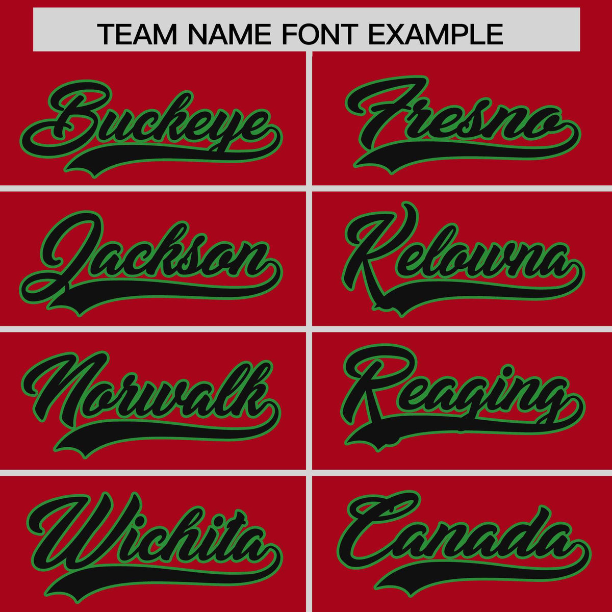 Custom Red Kelly Green Baroque Style Personalized Baseball Jersey| KXKSHOP