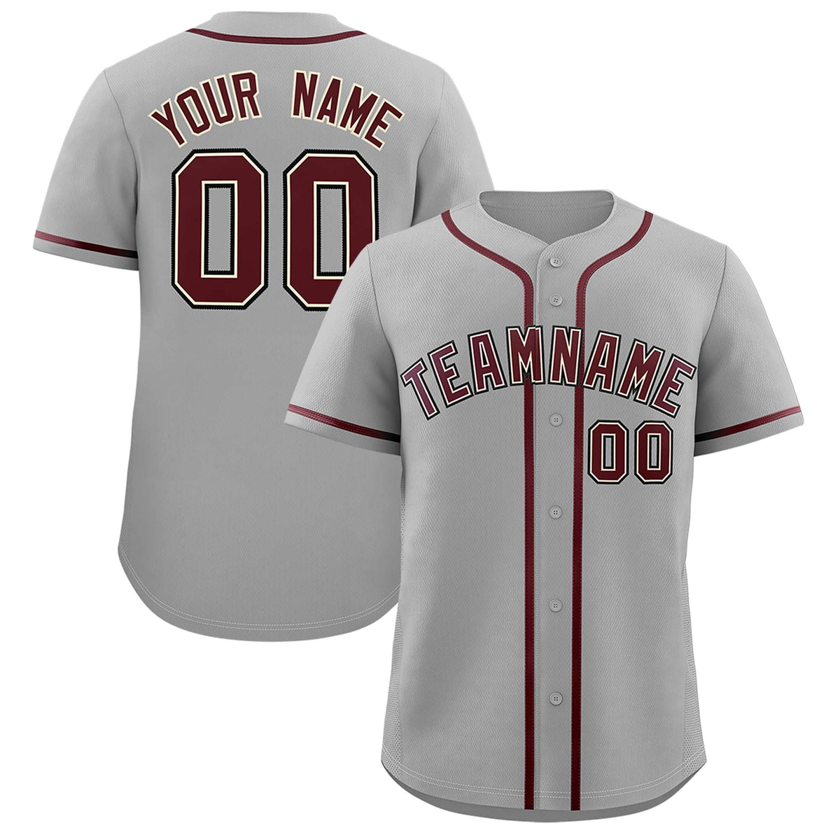 Custom Gray Classic Style Authentic Baseball Jersey