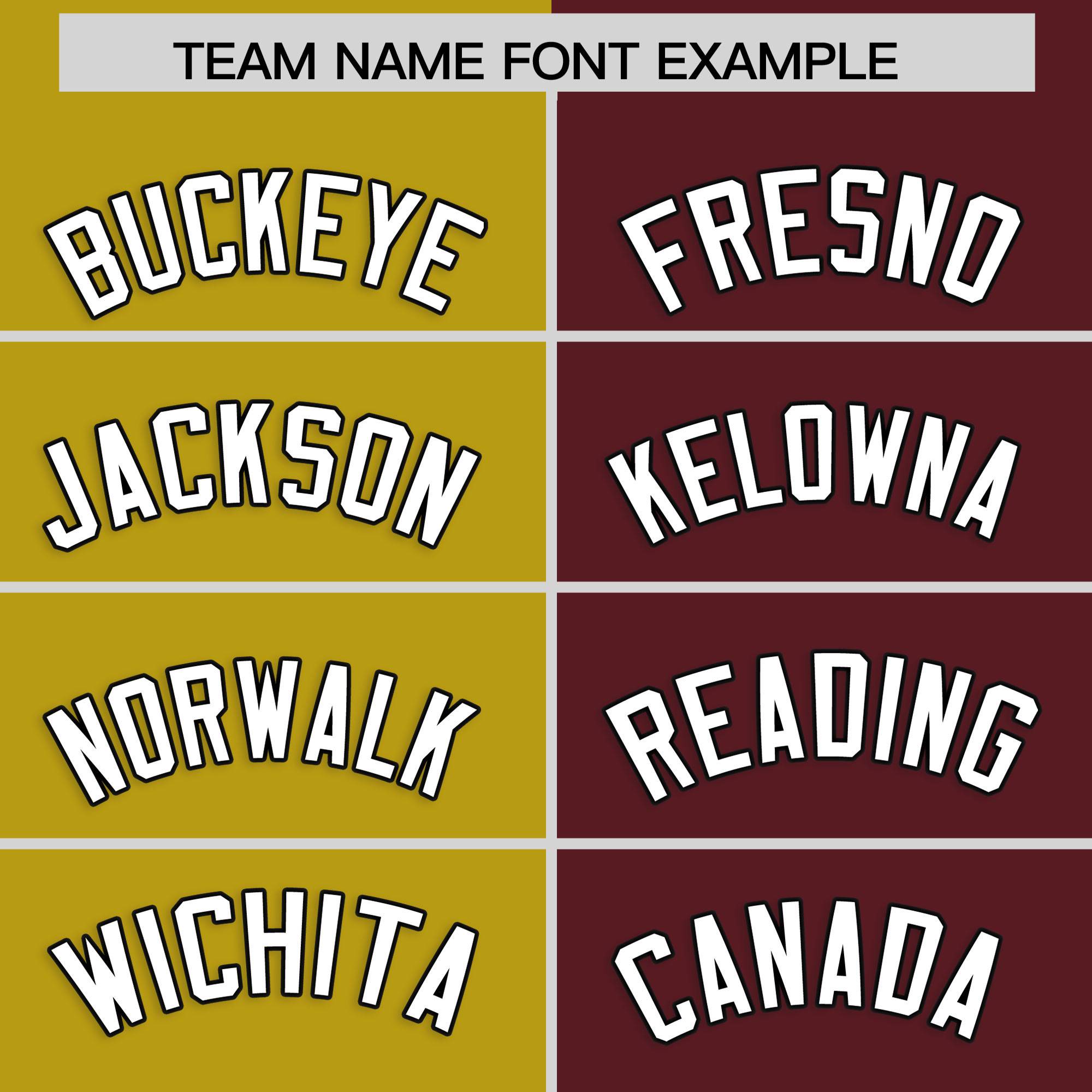 Custom Old Gold Burgundy Split Fashion Authentic Baseball Jersey