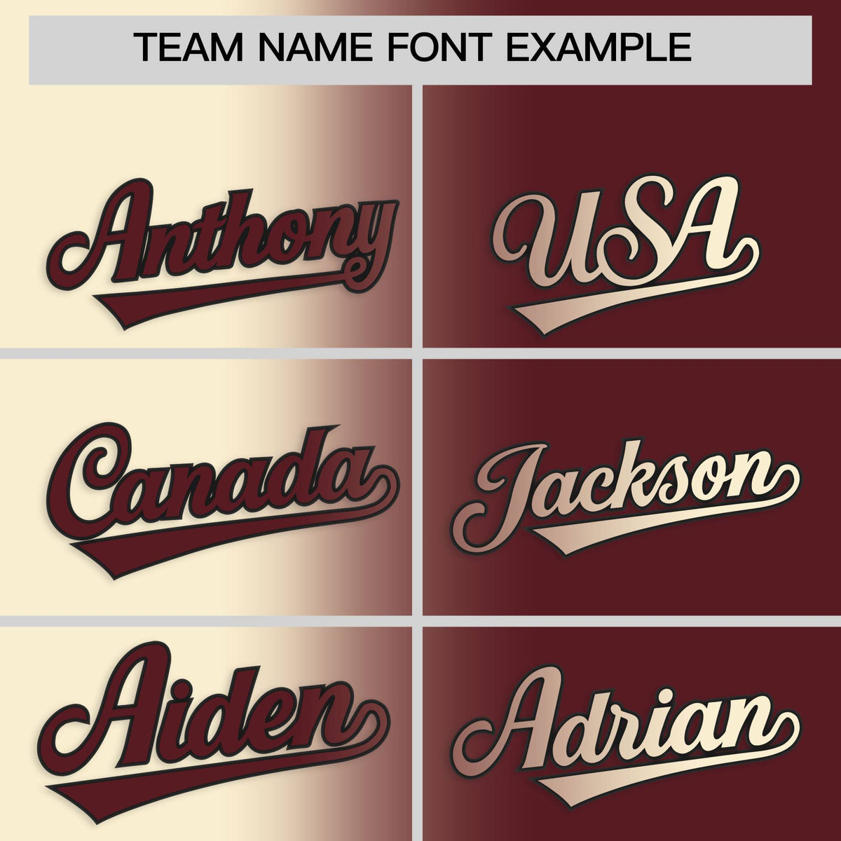 Custom Cream Burgundy Two Tone Gradient Fashion Authentic Baseball Jersey