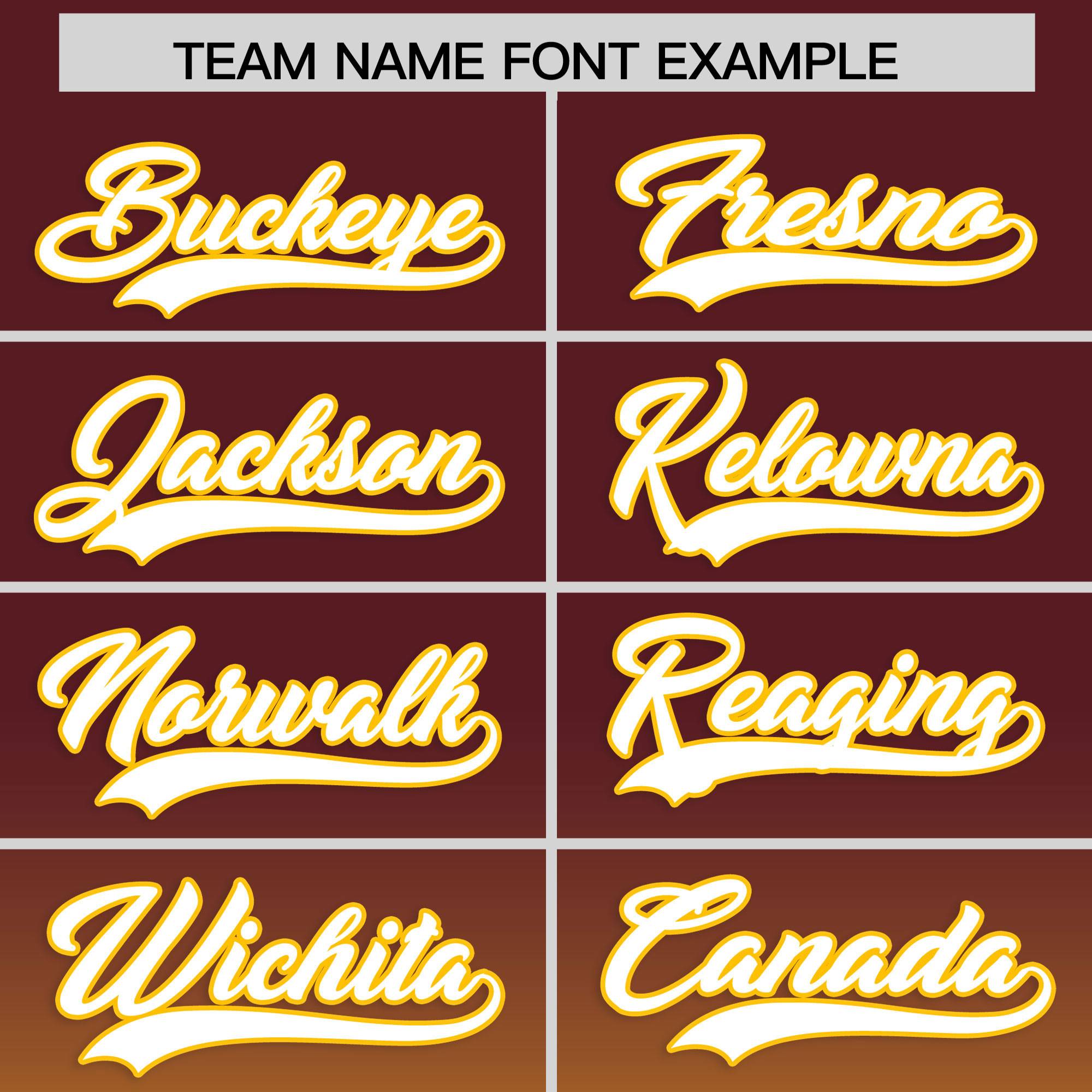Custom Burgundy Yellow Gradient Fashion Authentic Baseball Jersey