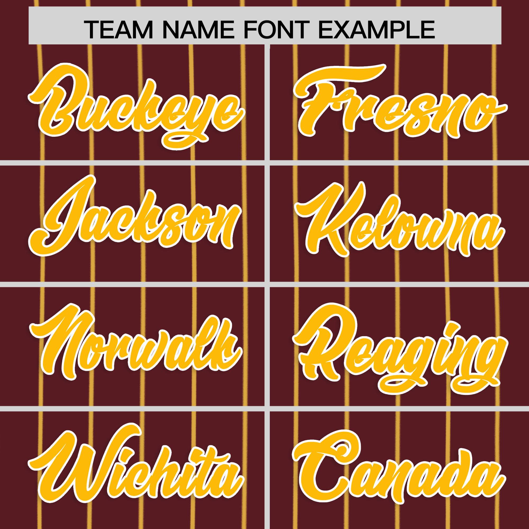 Custom Burgundy Yellow Stripe Fashion Authentic Baseball Jersey