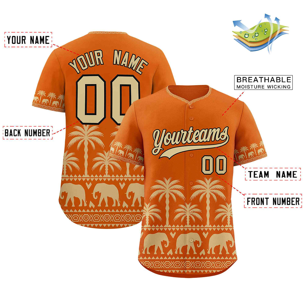 Custom Texas Orange Old Gold Graffiti Pattern Personalized Bossinia Style Authentic Baseball Jersey| KXKSHOP