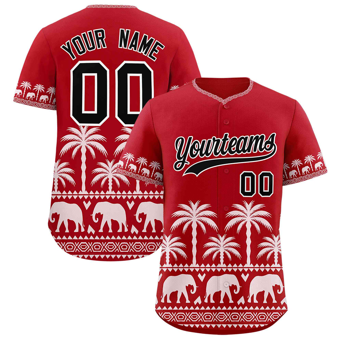 Custom Red White Graffiti Pattern Personalized Bossinia Style Authentic Baseball Jersey| KXKSHOP