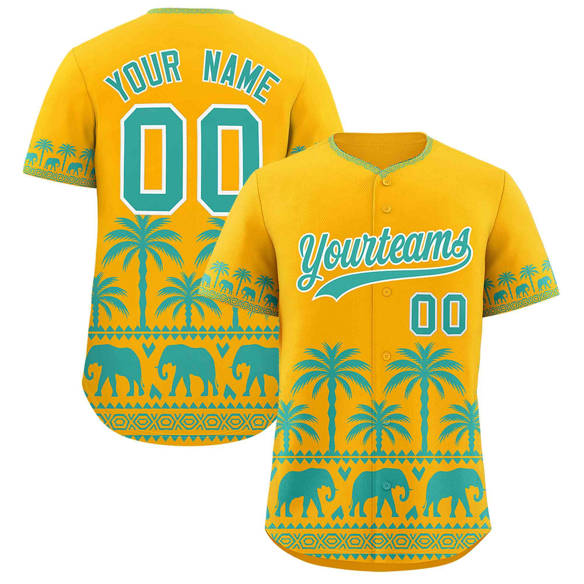 Custom Gold Bright Green Graffiti Pattern Personalized Bossinia Style Authentic Baseball Jersey| KXKSHOP