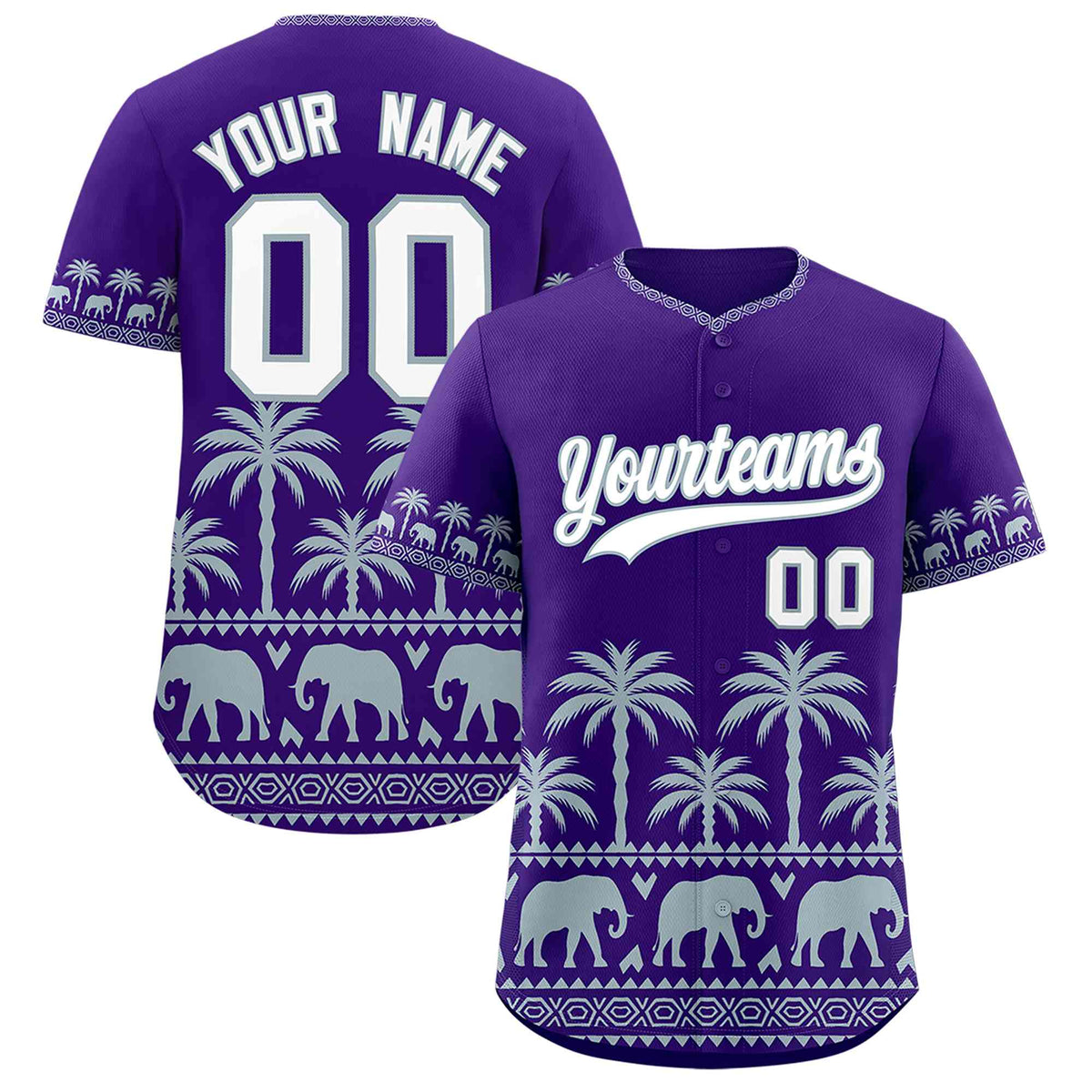 Custom Purple Silver Graffiti Pattern Personalized Bossinia Style Authentic Baseball Jersey| KXKSHOP