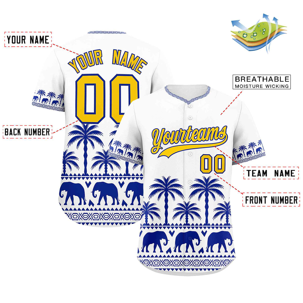 Custom White Royal Graffiti Pattern Personalized Bossinia Style Authentic Baseball Jersey| KXKSHOP