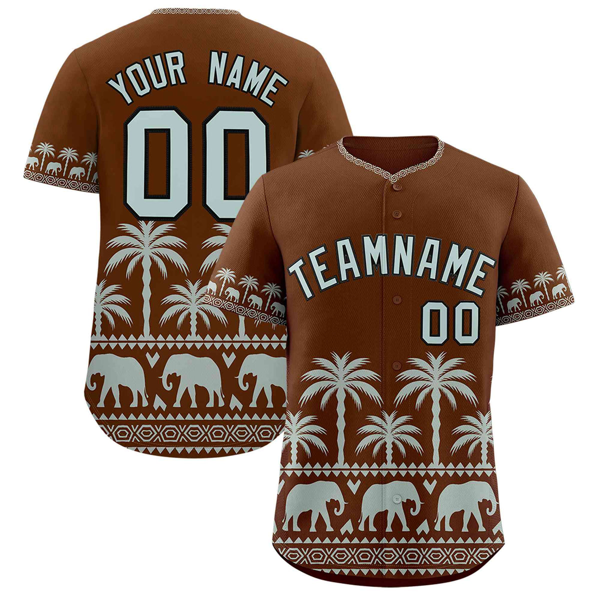 Custom Brown Silver-Gray Graffiti Pattern Personalized Bossinia Style Authentic Baseball Jersey| KXKSHOP