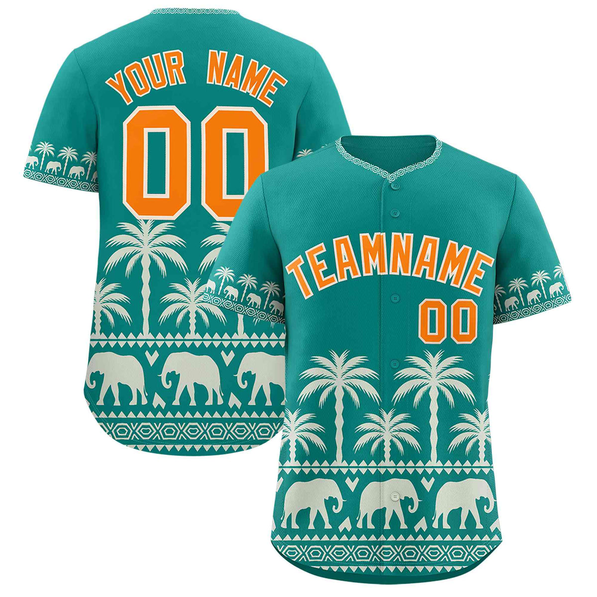 Custom Aqua Cream Graffiti Pattern Personalized Bossinia Style Authentic Baseball Jersey| KXKSHOP