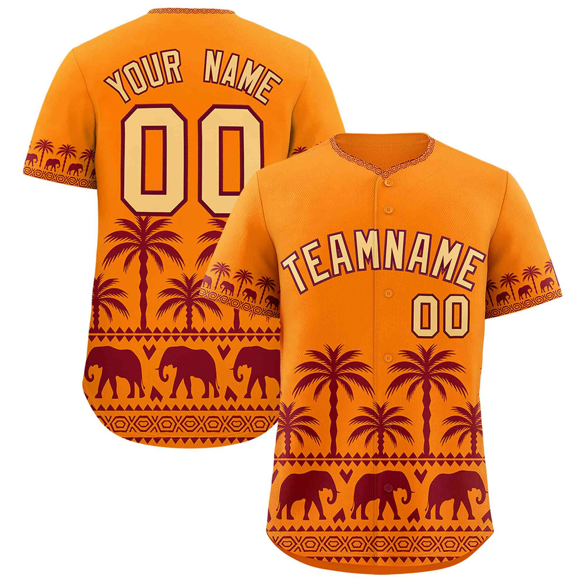 Custom Orange Crimson Graffiti Pattern Personalized Bossinia Style Authentic Baseball Jersey| KXKSHOP