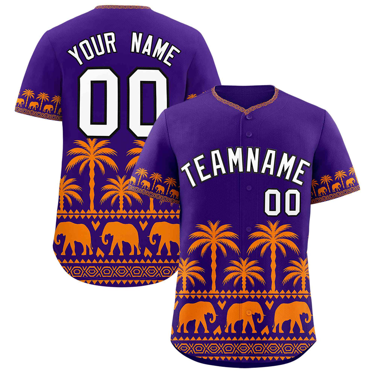 Custom Purple Orange Graffiti Pattern Personalized Bossinia Style Authentic Baseball Jersey| KXKSHOP