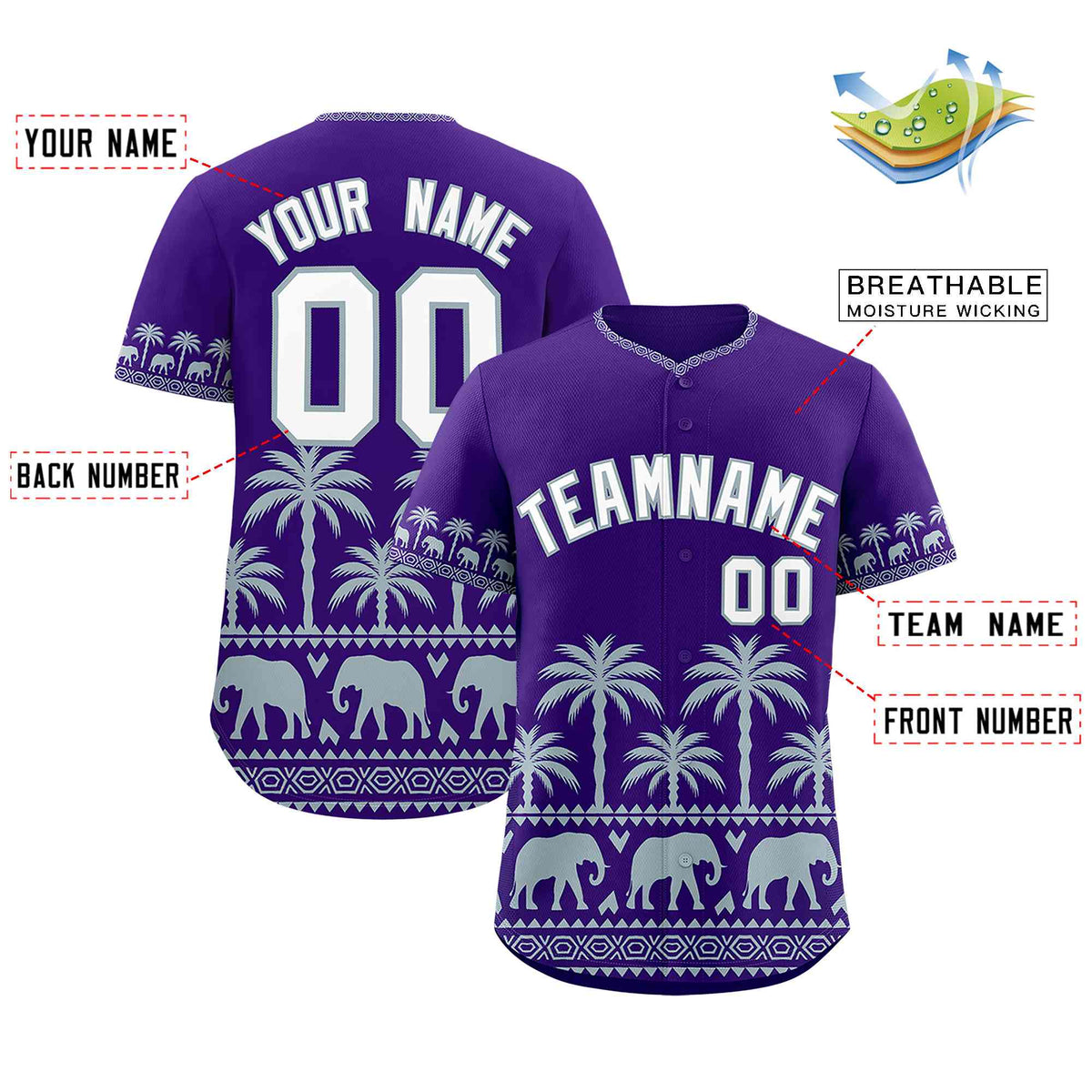 Custom Purple Silver Graffiti Pattern Personalized Bossinia Style Authentic Baseball Jersey| KXKSHOP