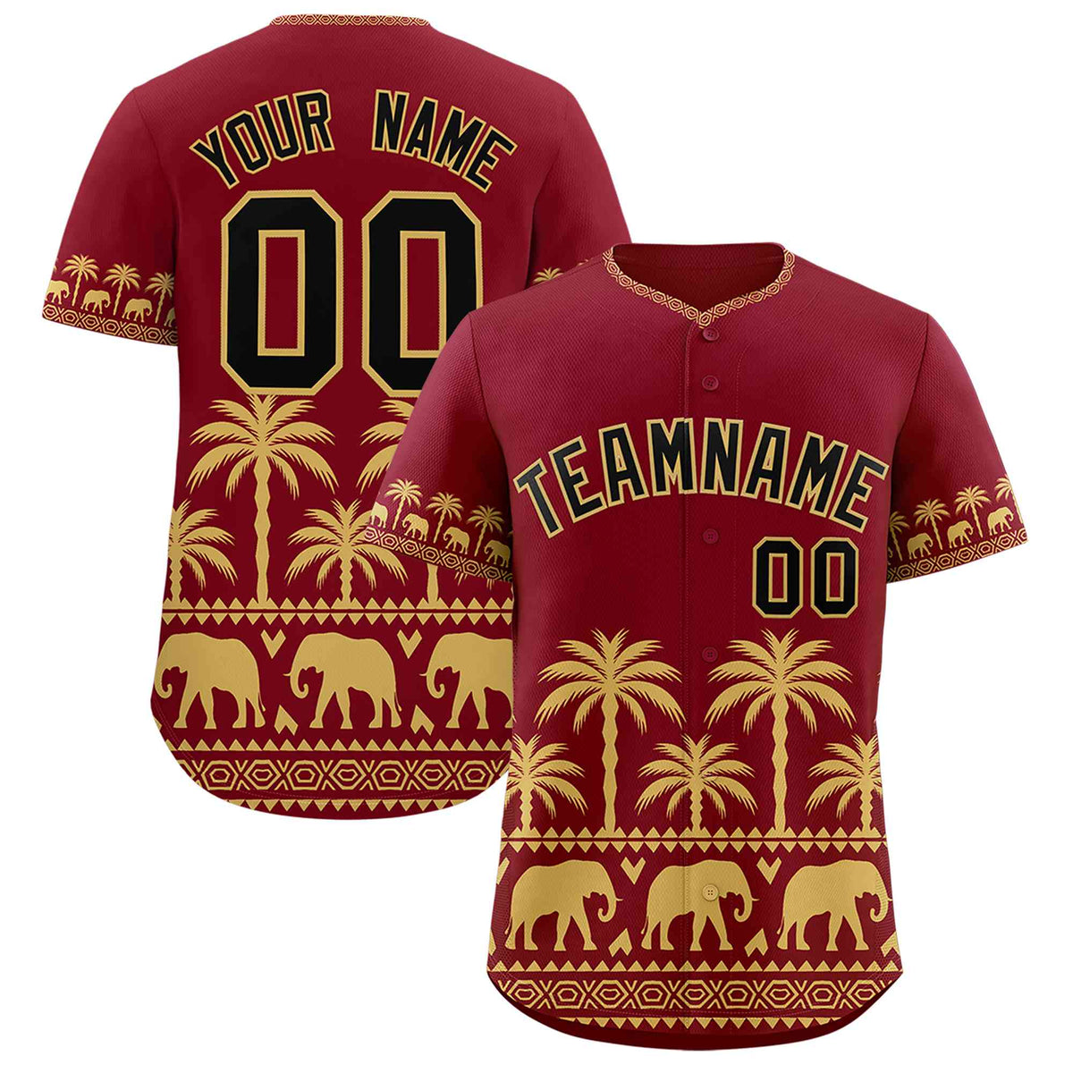 Custom Crimson Old Gold Graffiti Pattern Personalized Bossinia Style Authentic Baseball Jersey| KXKSHOP