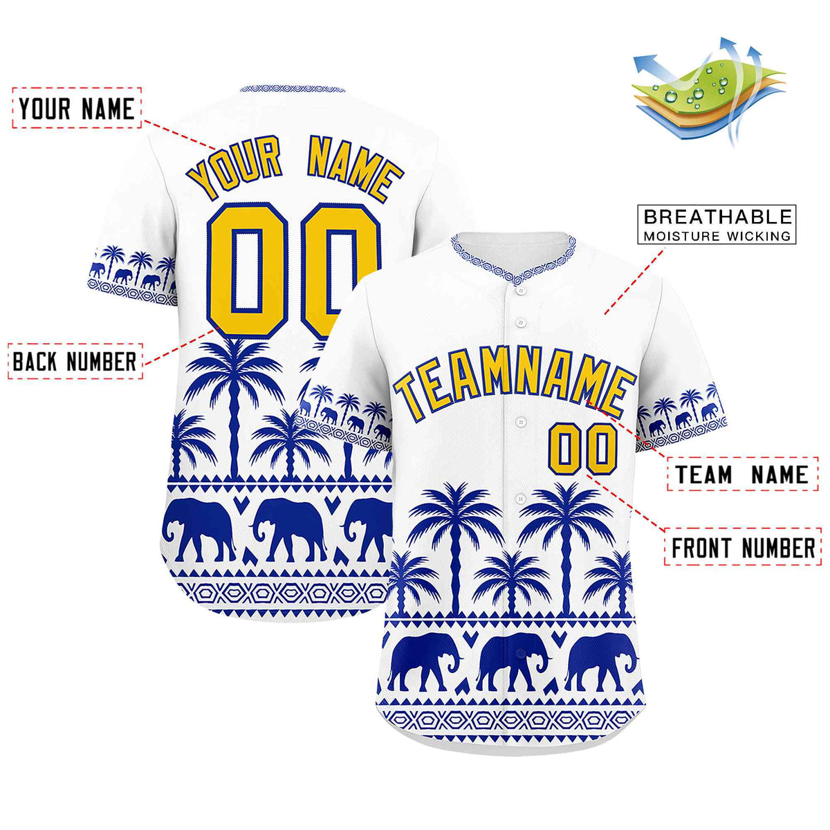 Custom White Royal Graffiti Pattern Personalized Bossinia Style Authentic Baseball Jersey| KXKSHOP