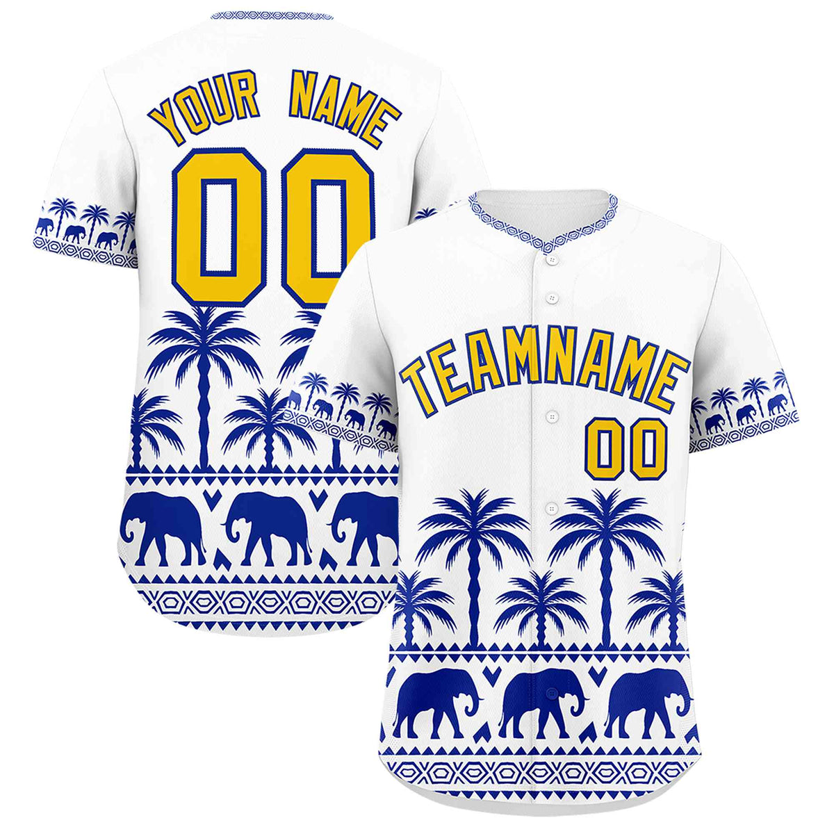 Custom White Royal Graffiti Pattern Personalized Bossinia Style Authentic Baseball Jersey| KXKSHOP