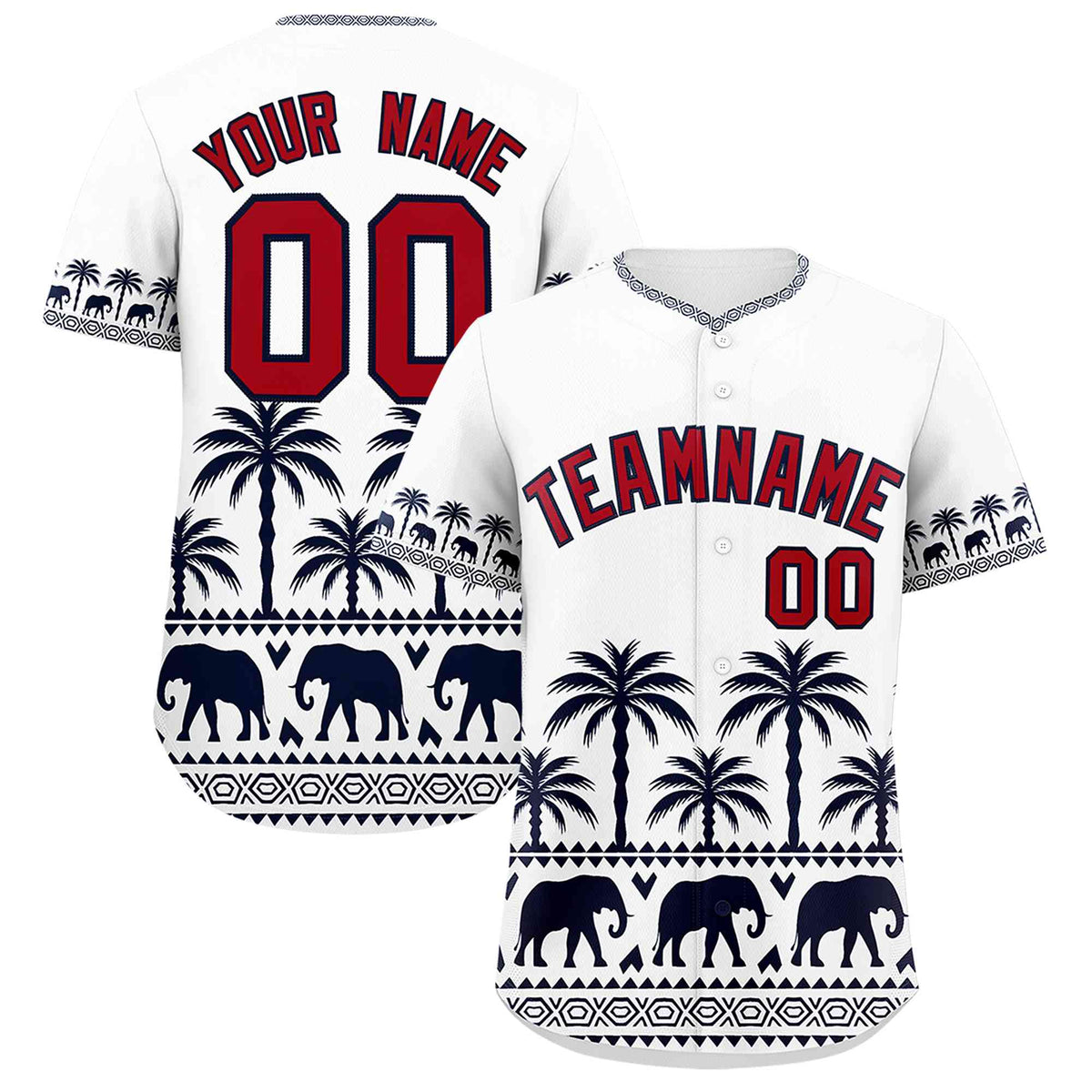 Custom White Navy Graffiti Pattern Personalized Bossinia Style Authentic Baseball Jersey| KXKSHOP