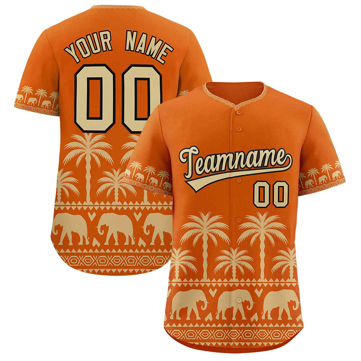 Custom Texas Orange Old Gold Graffiti Pattern Personalized Bossinia Style Authentic Baseball Jersey| KXKSHOP