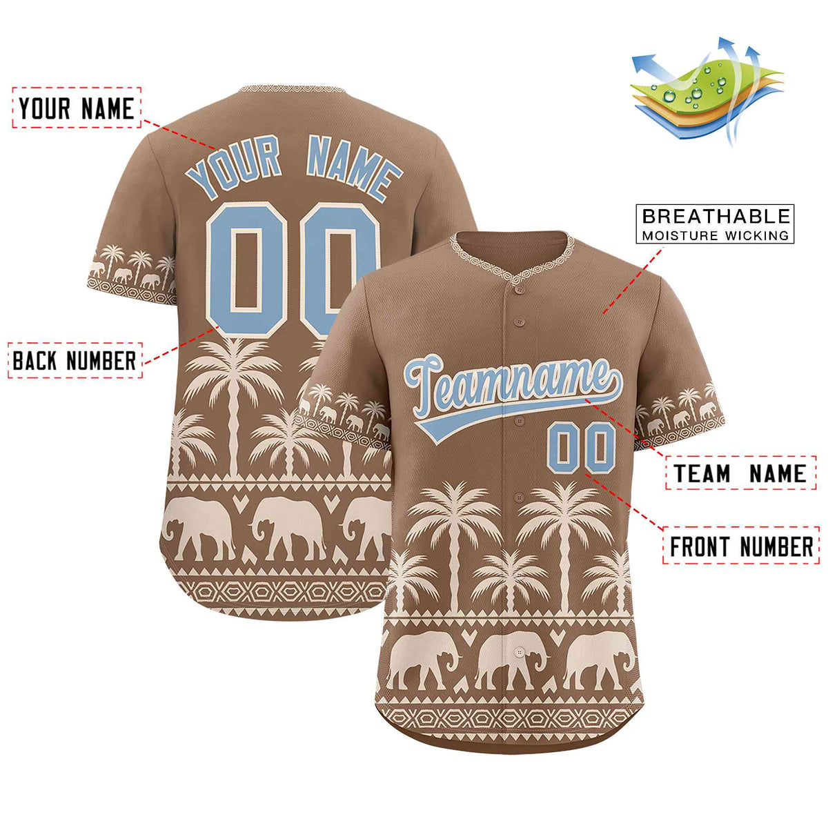 Custom Light Brown Cream Graffiti Pattern Personalized Bossinia Style Authentic Baseball Jersey| KXKSHOP