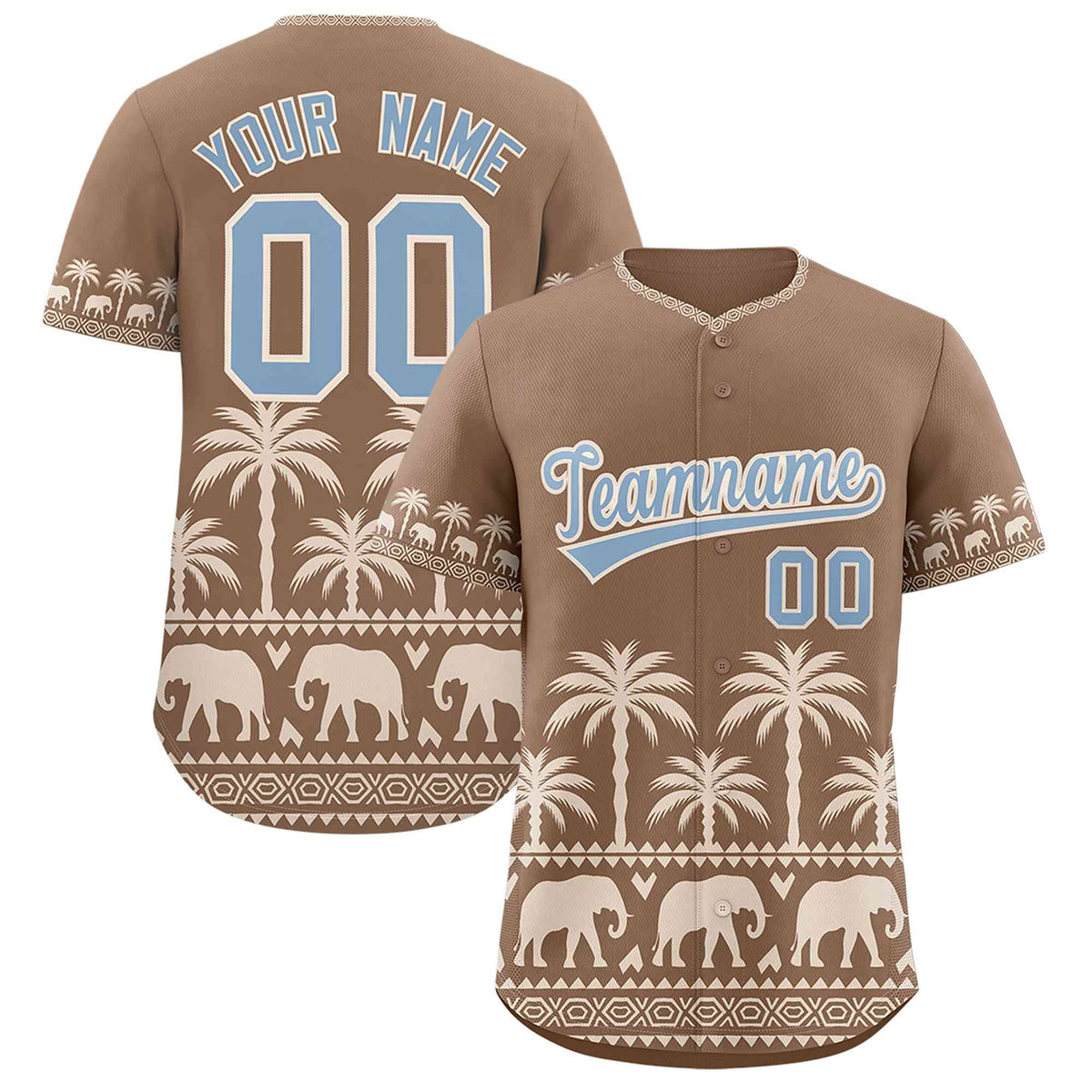 Custom Light Brown Cream Graffiti Pattern Personalized Bossinia Style Authentic Baseball Jersey| KXKSHOP