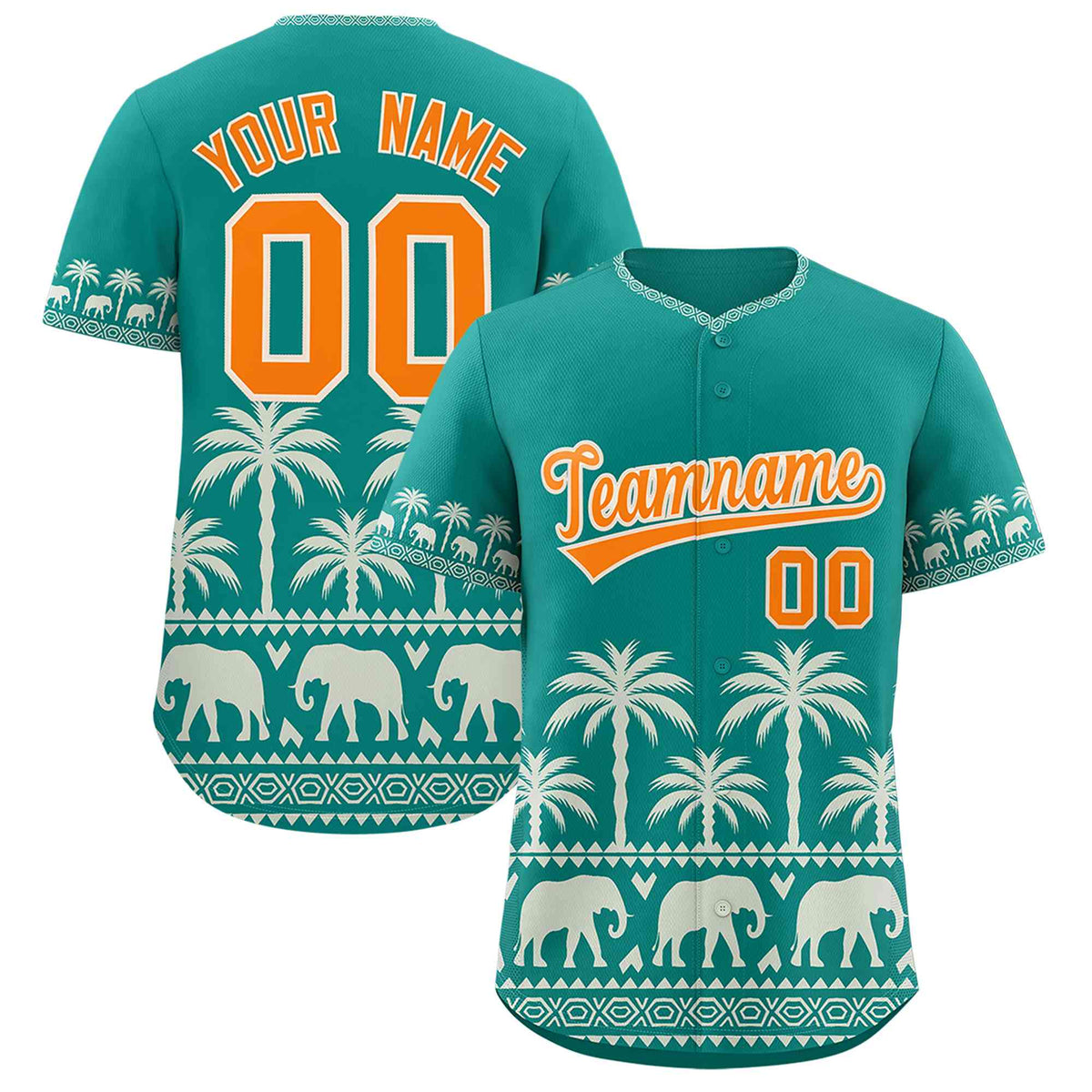Custom Aqua Cream Graffiti Pattern Personalized Bossinia Style Authentic Baseball Jersey| KXKSHOP