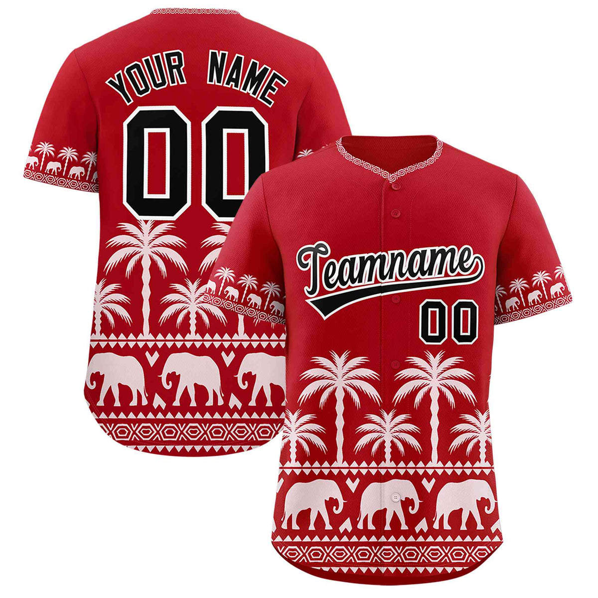 Custom Red White Graffiti Pattern Personalized Bossinia Style Authentic Baseball Jersey| KXKSHOP