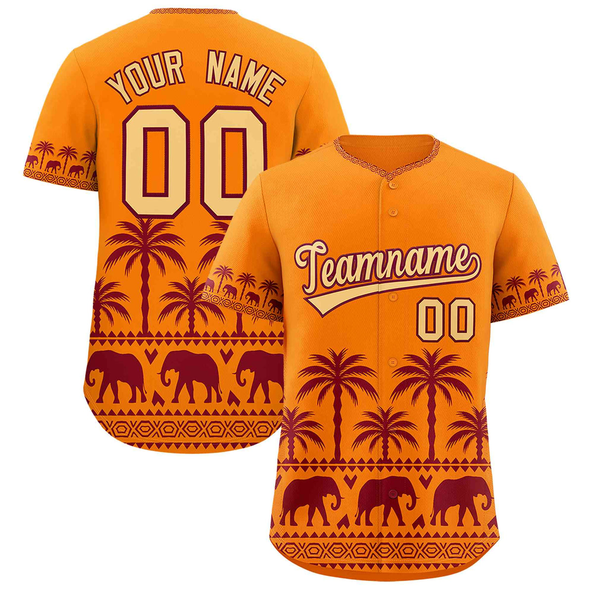 Custom Orange Crimson Graffiti Pattern Personalized Bossinia Style Authentic Baseball Jersey| KXKSHOP