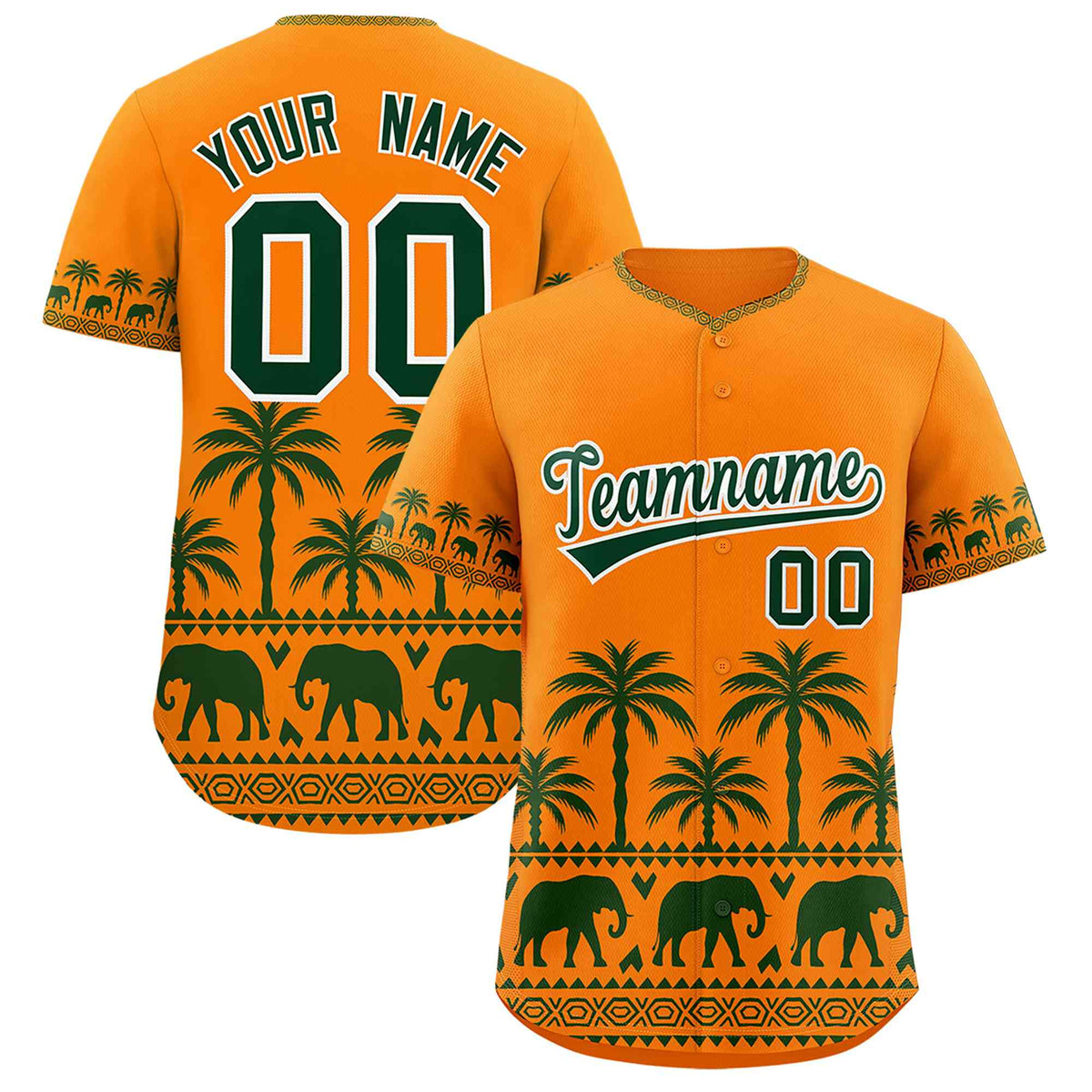 Custom Orange Green Graffiti Pattern Personalized Bossinia Style Authentic Baseball Jersey| KXKSHOP