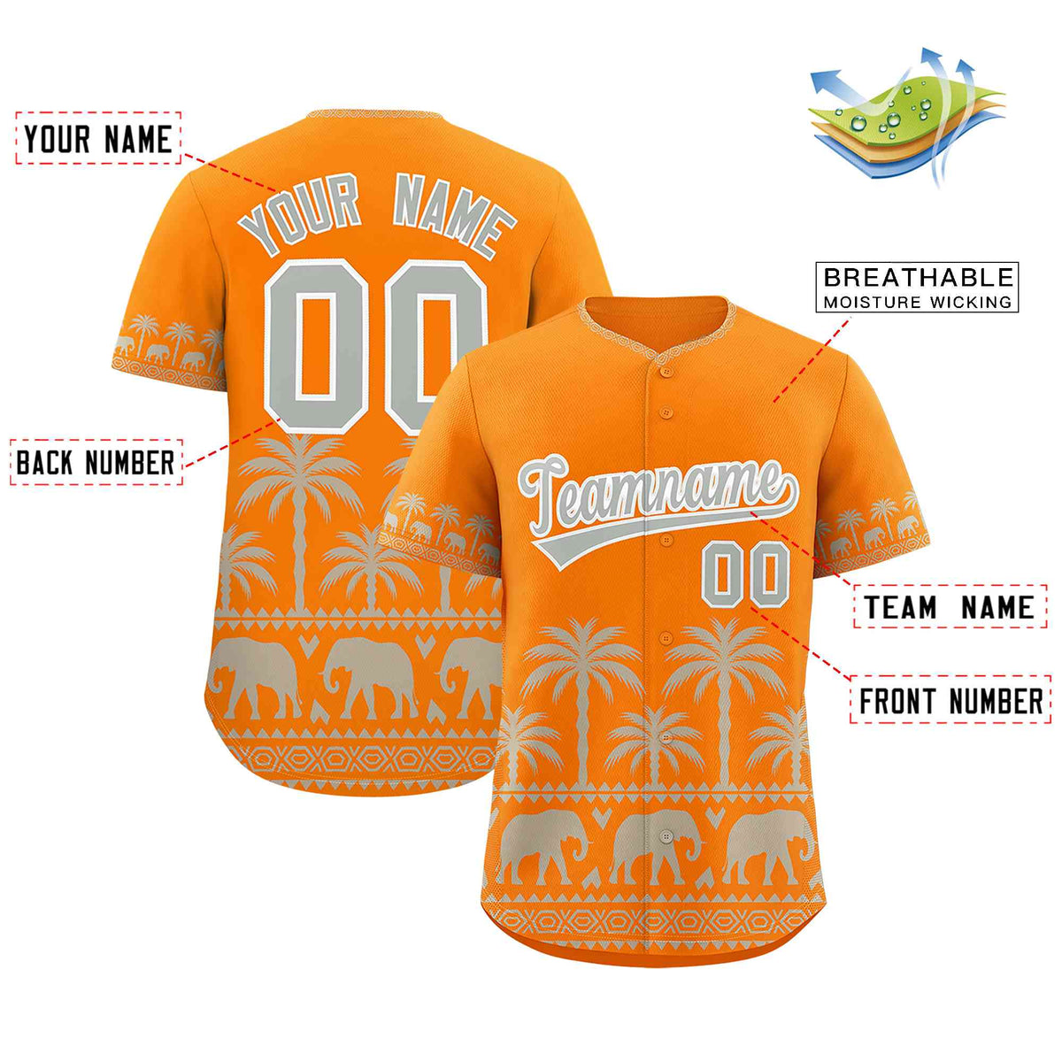 Custom Orange Gray Graffiti Pattern Personalized Bossinia Style Authentic Baseball Jersey| KXKSHOP