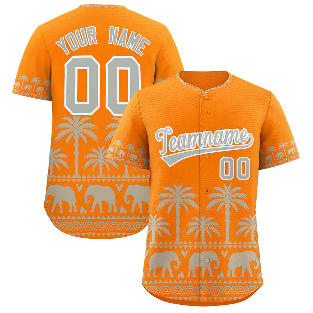 Custom Orange Gray Graffiti Pattern Personalized Bossinia Style Authentic Baseball Jersey| KXKSHOP