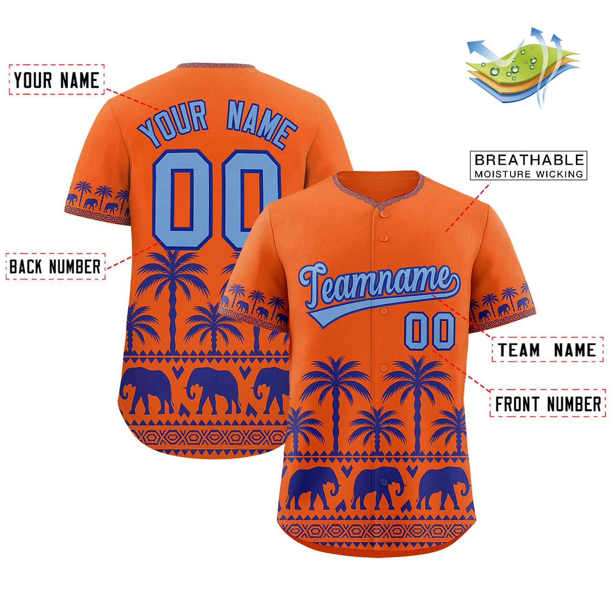 Custom Orange Royal Graffiti Pattern Personalized Bossinia Style Authentic Baseball Jersey| KXKSHOP