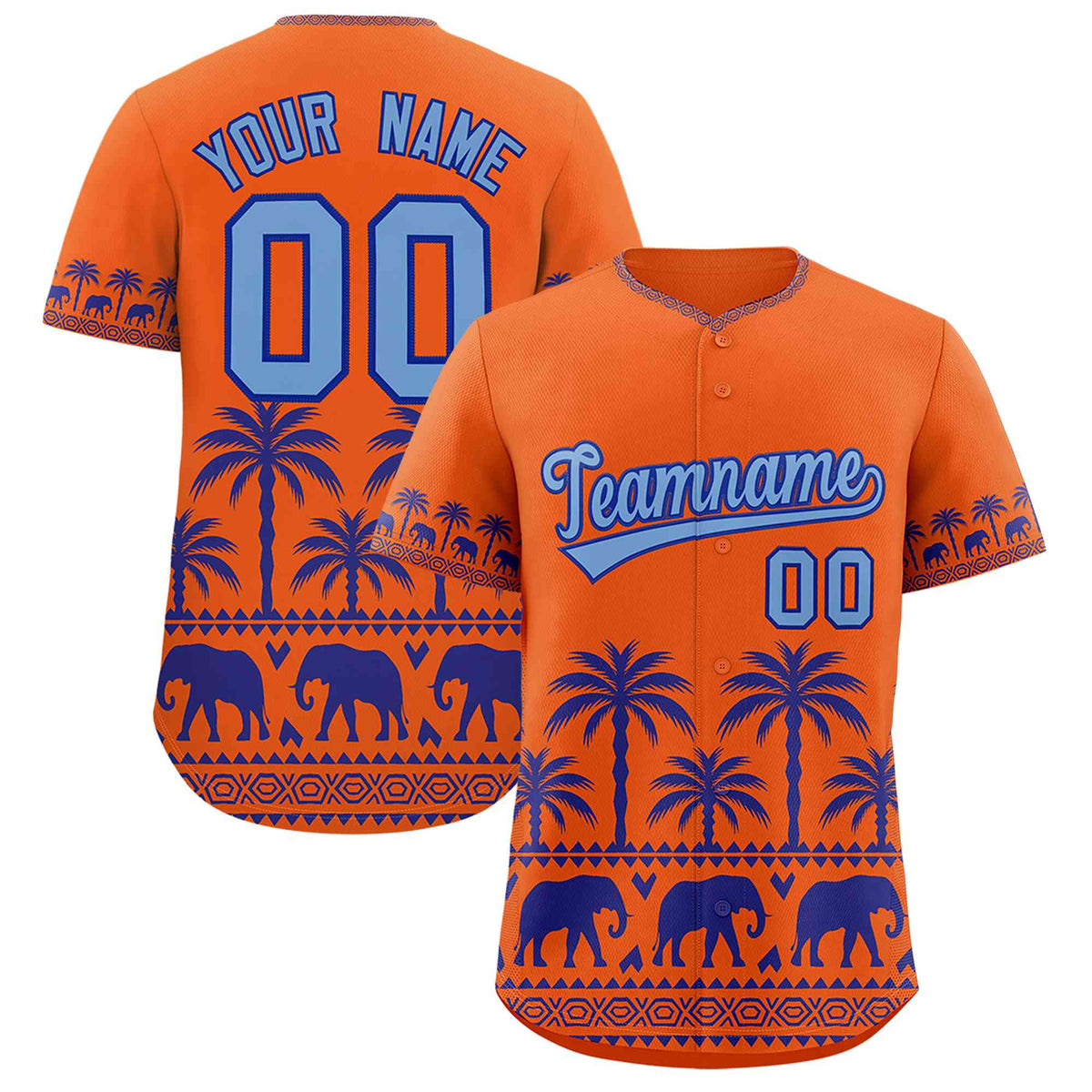 Custom Orange Royal Graffiti Pattern Personalized Bossinia Style Authentic Baseball Jersey| KXKSHOP