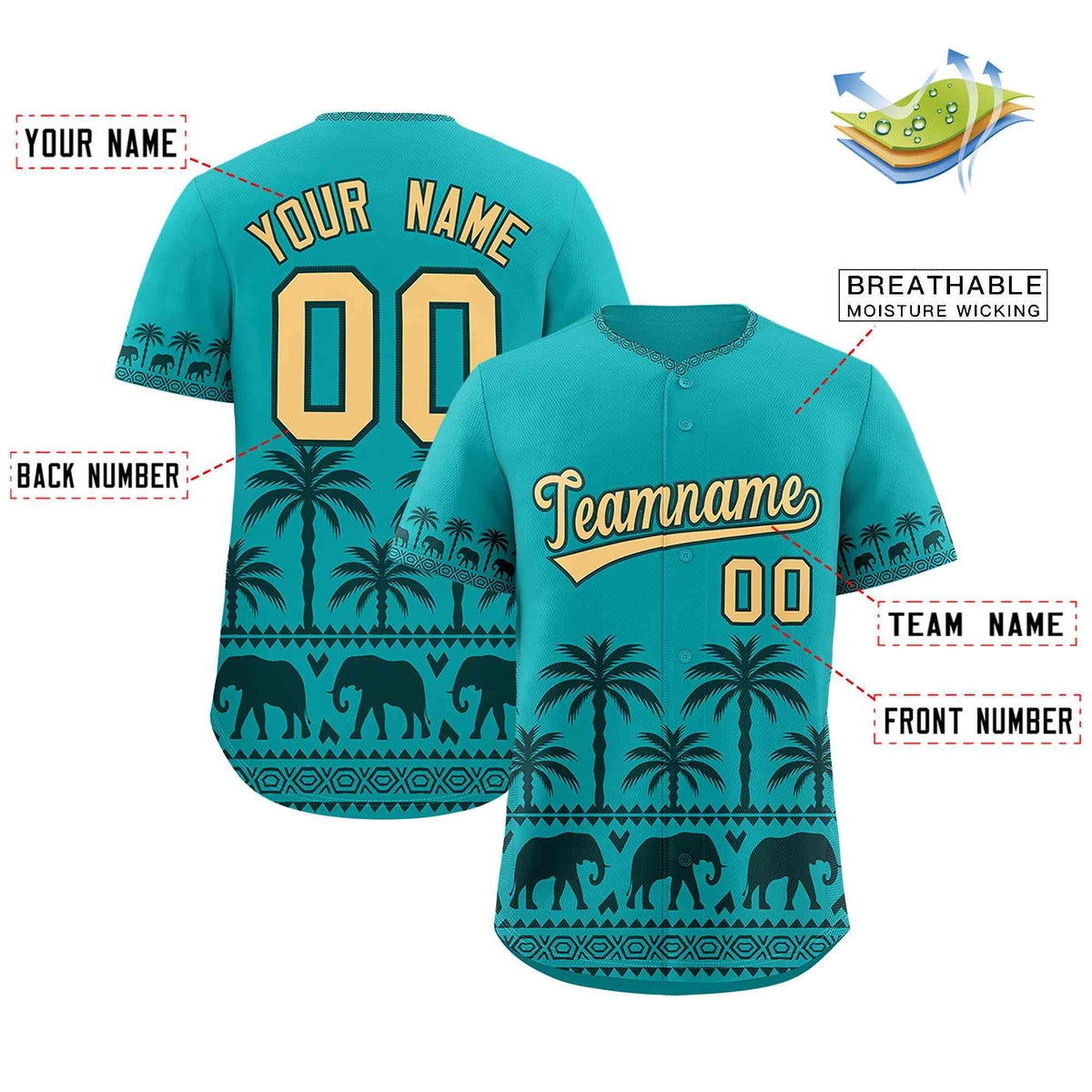 Custom Aqua Midnight Green Graffiti Pattern Personalized Bossinia Style Authentic Baseball Jersey| KXKSHOP