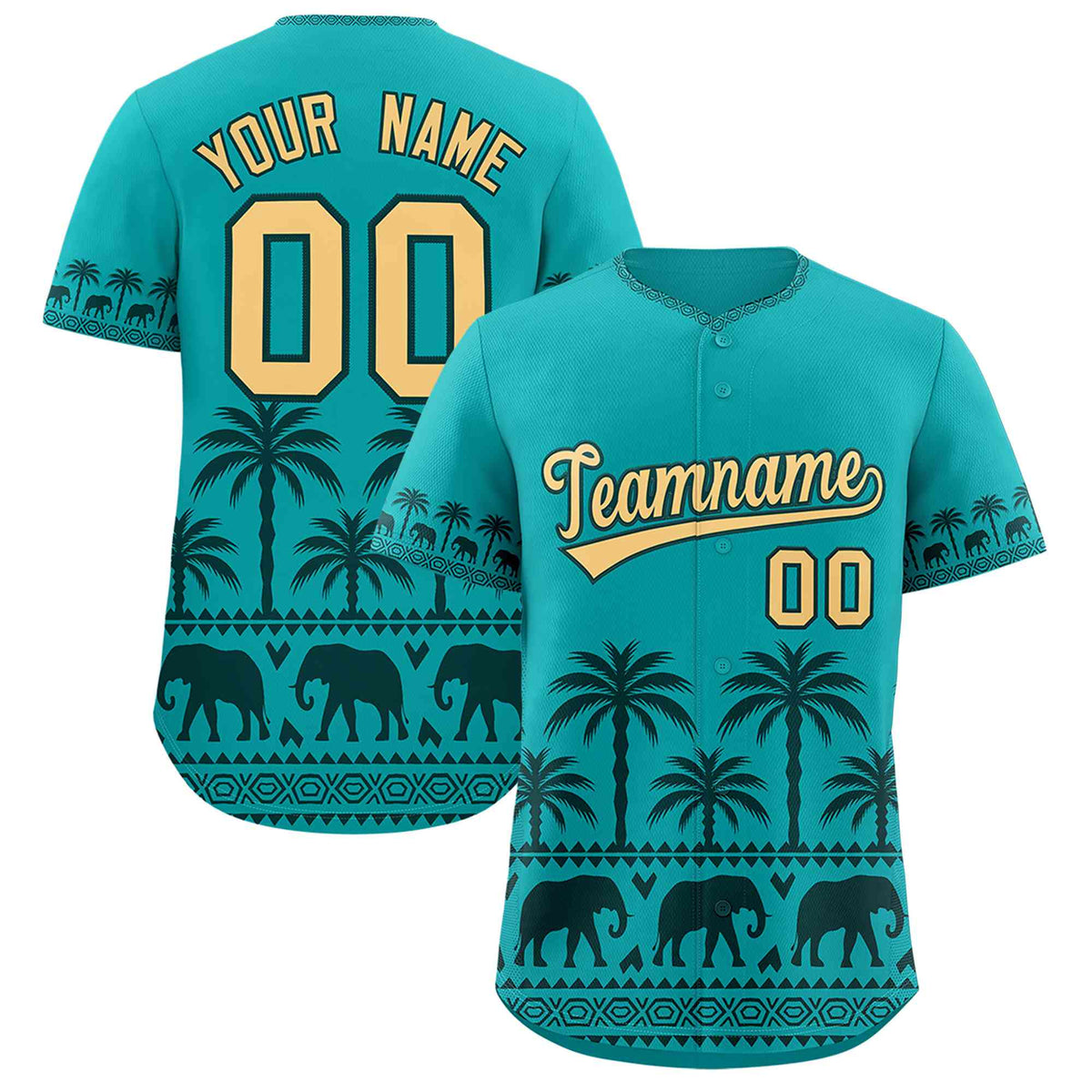 Custom Aqua Midnight Green Graffiti Pattern Personalized Bossinia Style Authentic Baseball Jersey| KXKSHOP