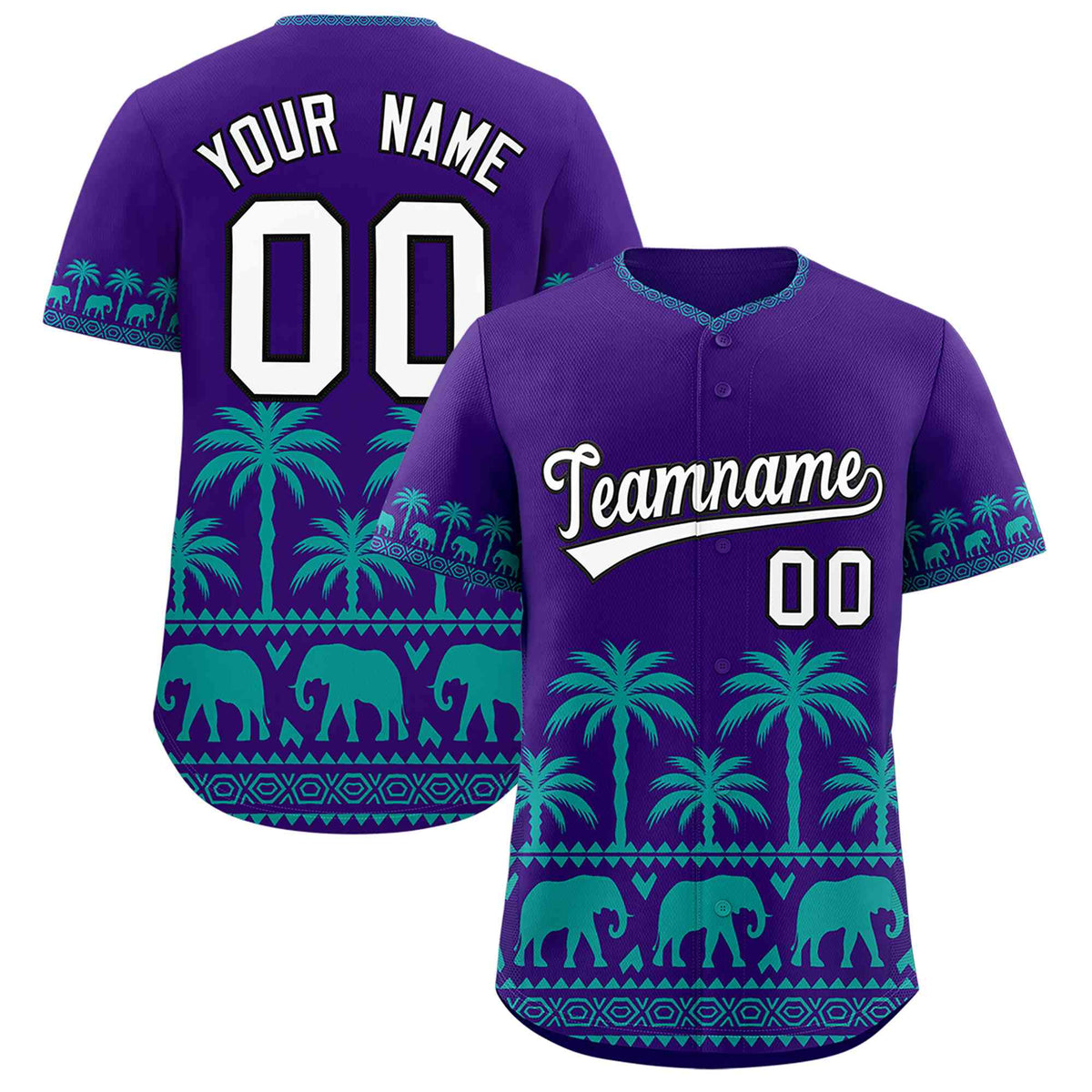 Custom Purple Aqua Graffiti Pattern Personalized Bossinia Style Authentic Baseball Jersey| KXKSHOP