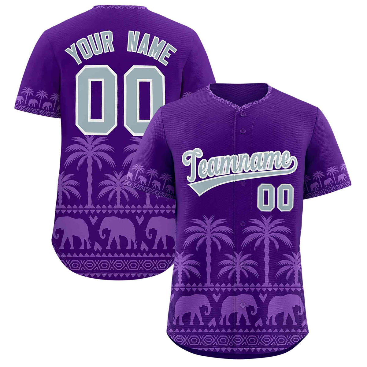 Custom Purple Light Purple Graffiti Pattern Personalized Bossinia Style Authentic Baseball Jersey| KXKSHOP