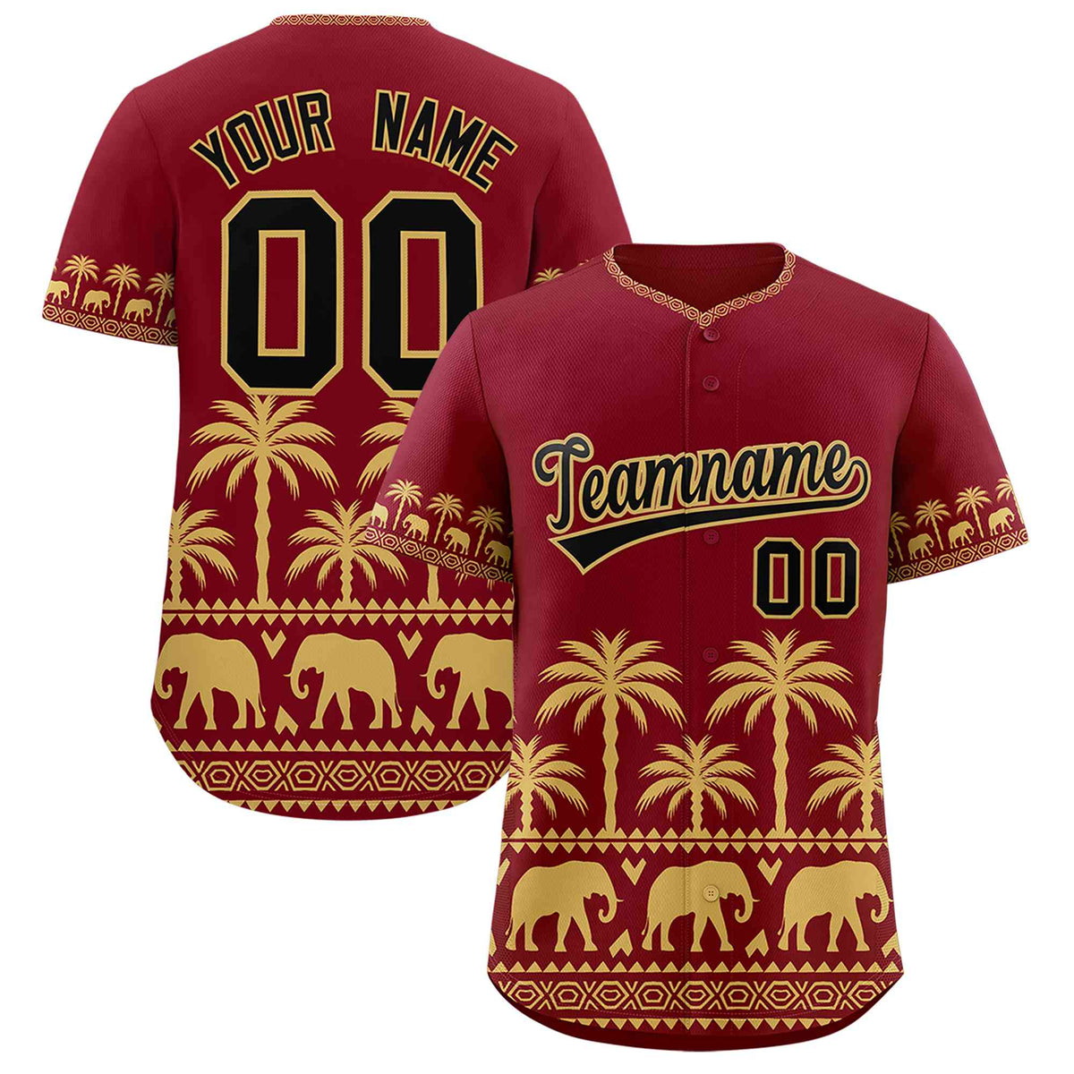 Custom Crimson Old Gold Graffiti Pattern Personalized Bossinia Style Authentic Baseball Jersey| KXKSHOP