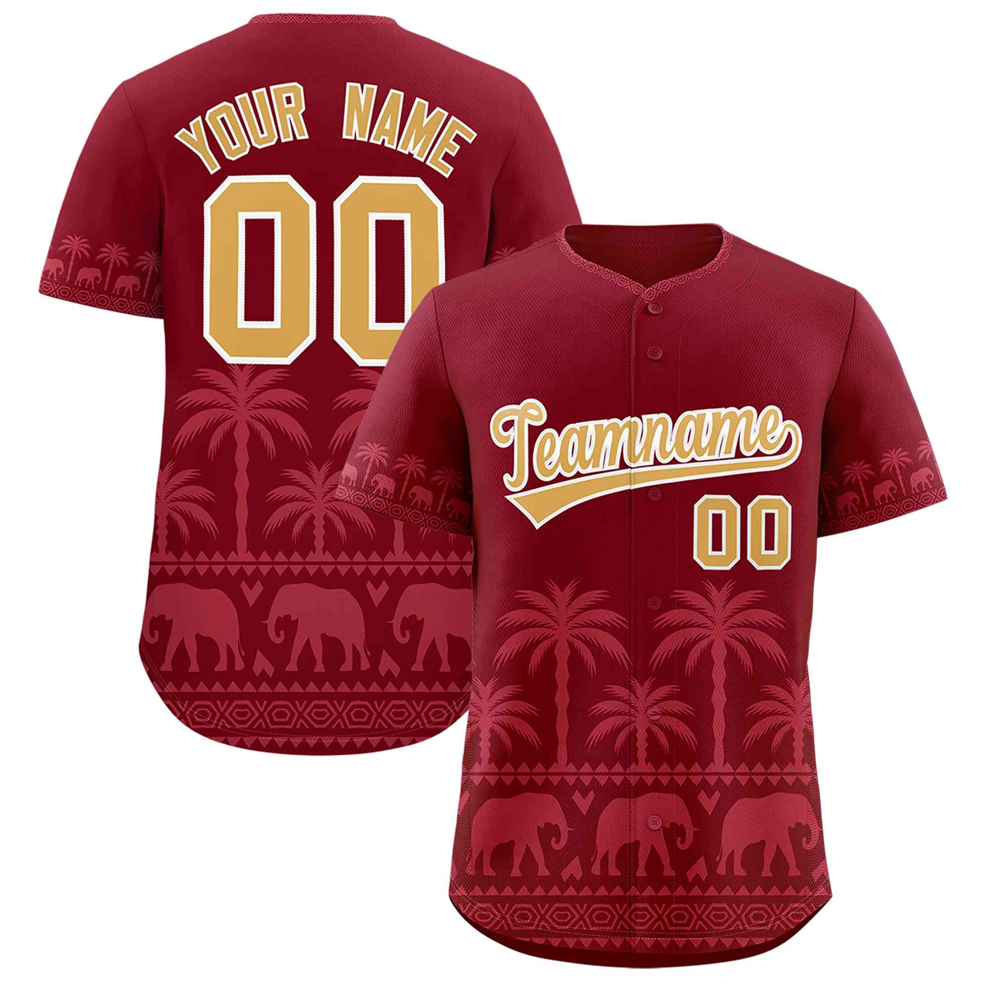 Custom Crimson Light Red Graffiti Pattern Personalized Bossinia Style Authentic Baseball Jersey| KXKSHOP